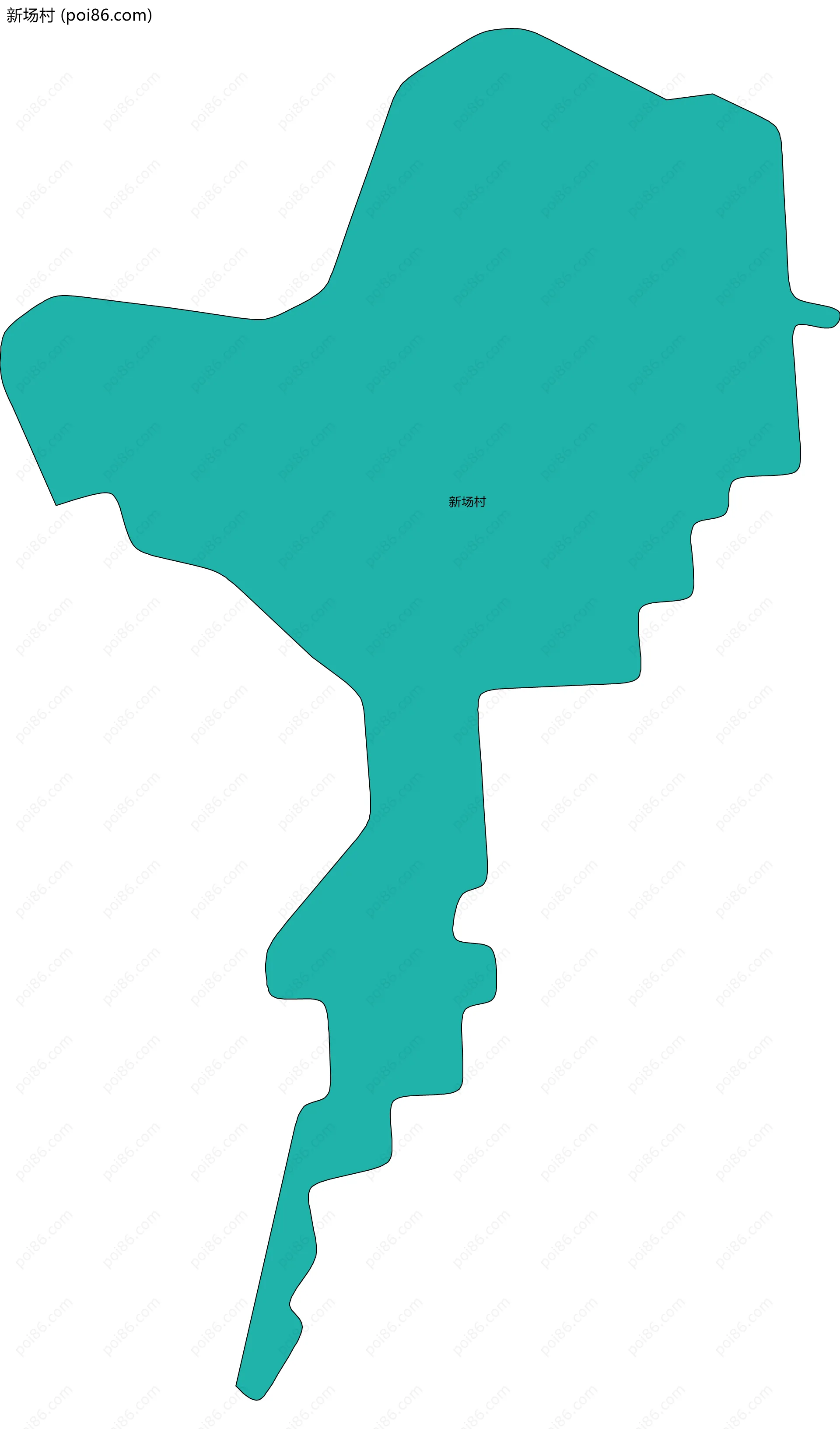 新场村边界地图