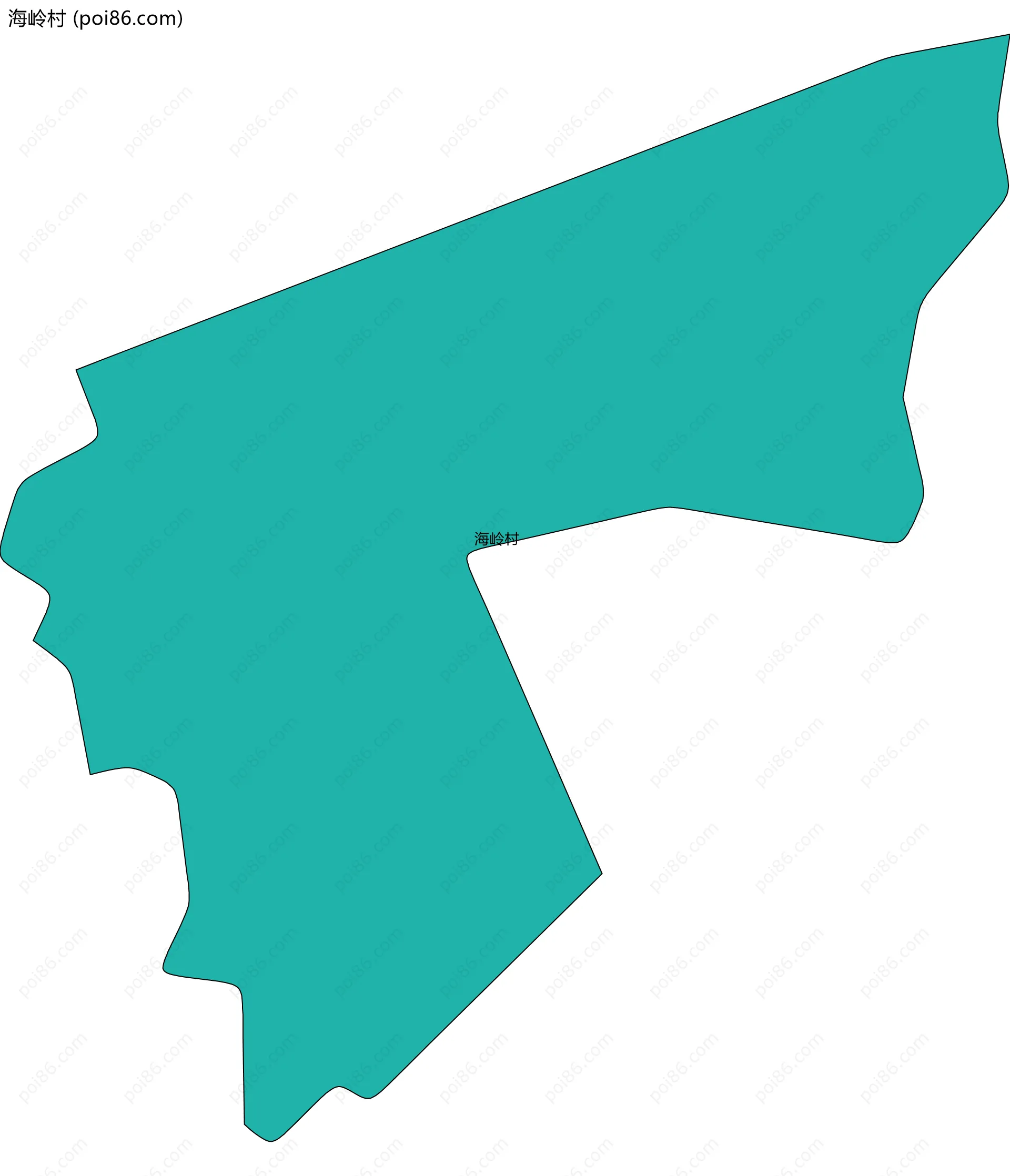 海岭村边界地图