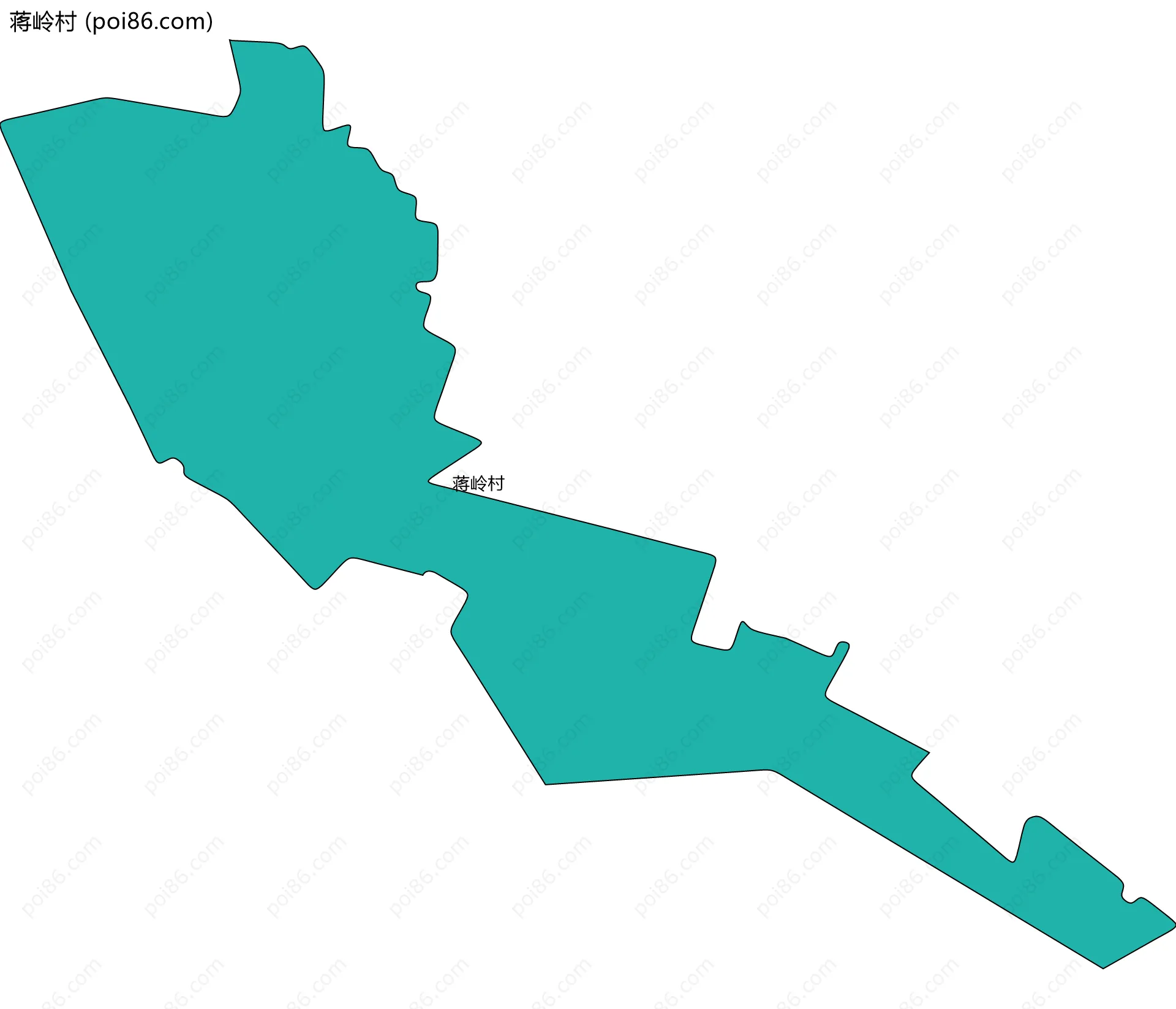 蒋岭村边界地图