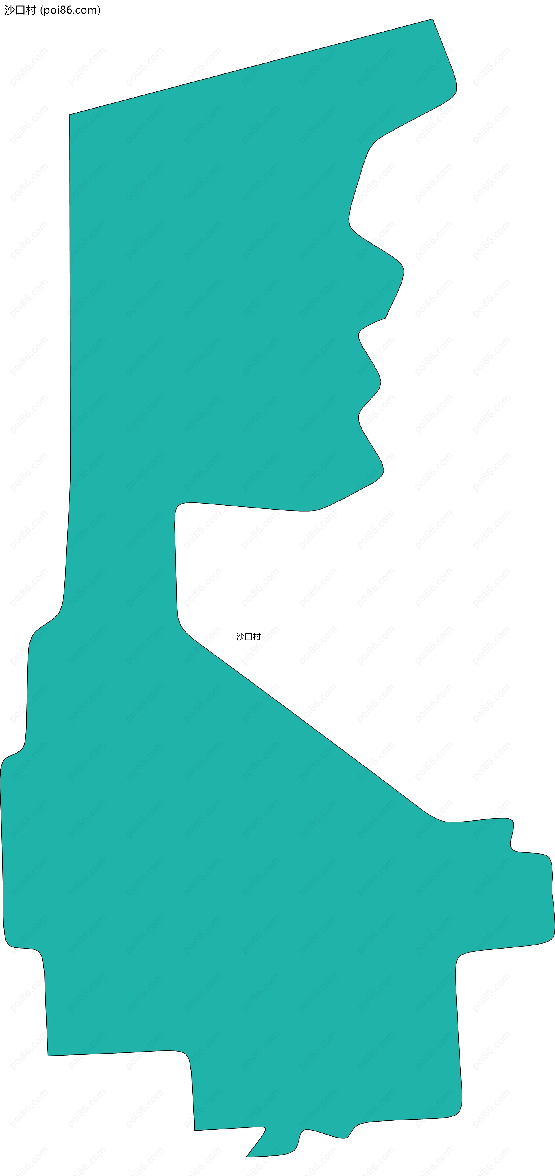 沙口村边界地图