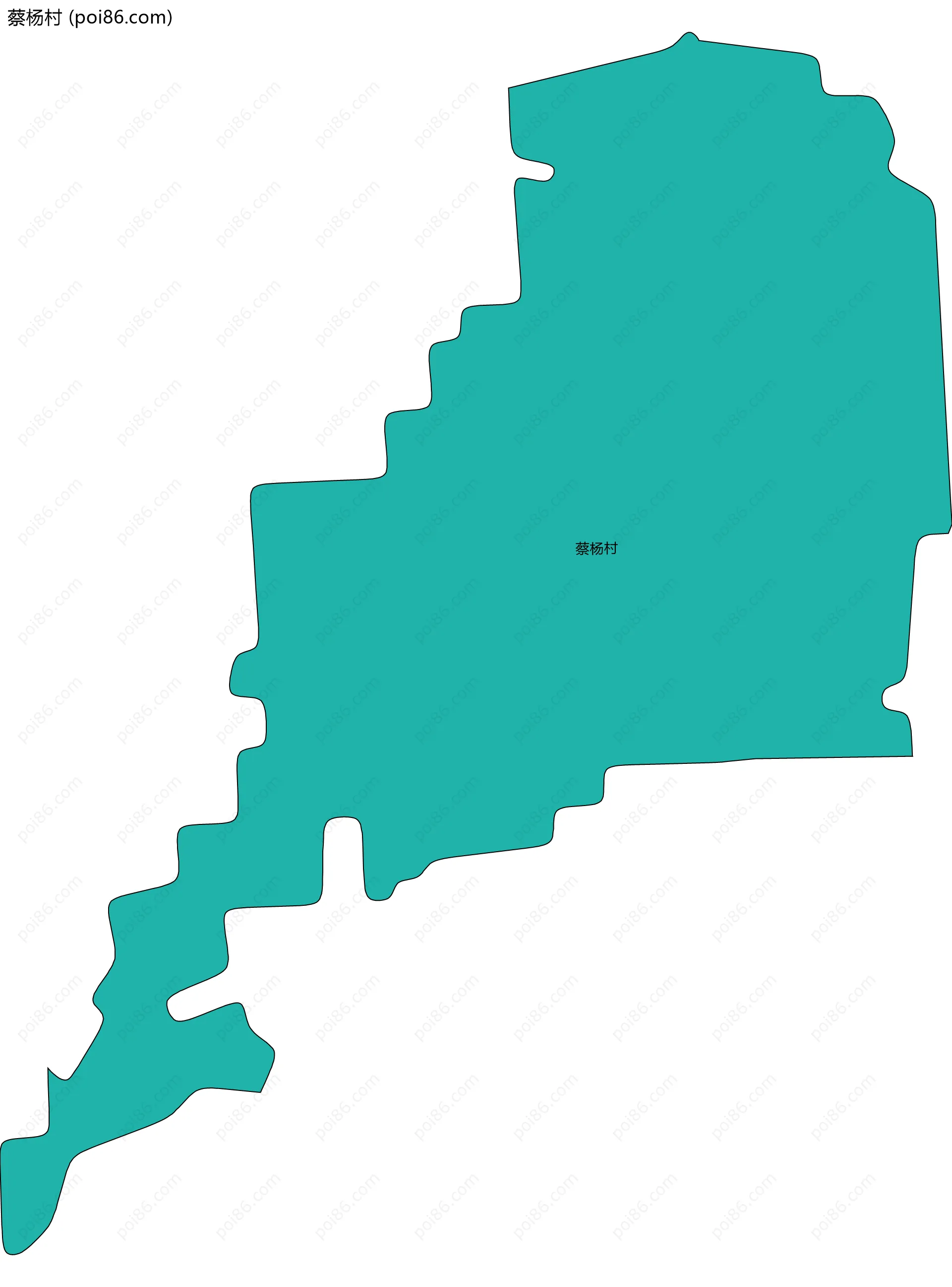 蔡杨村边界地图