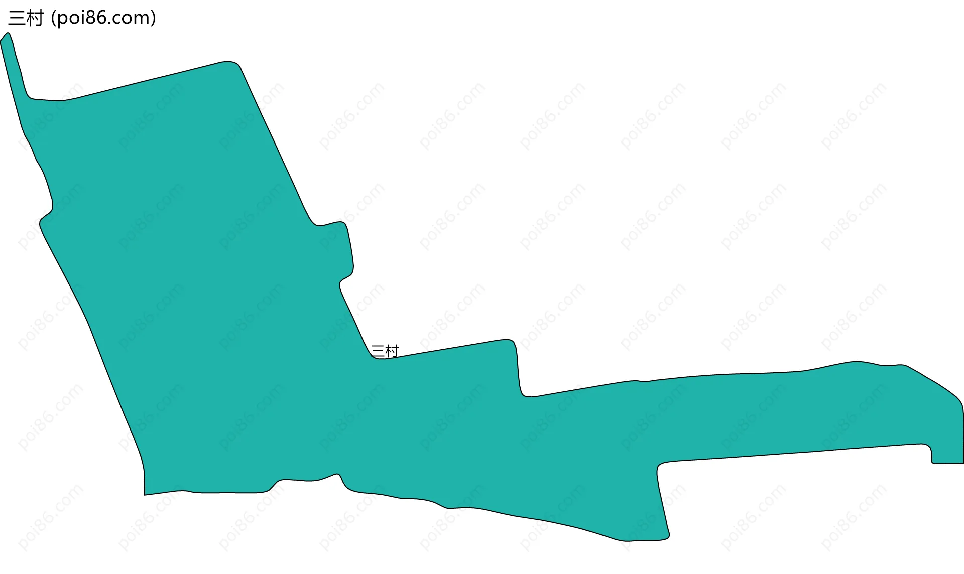 三村边界地图