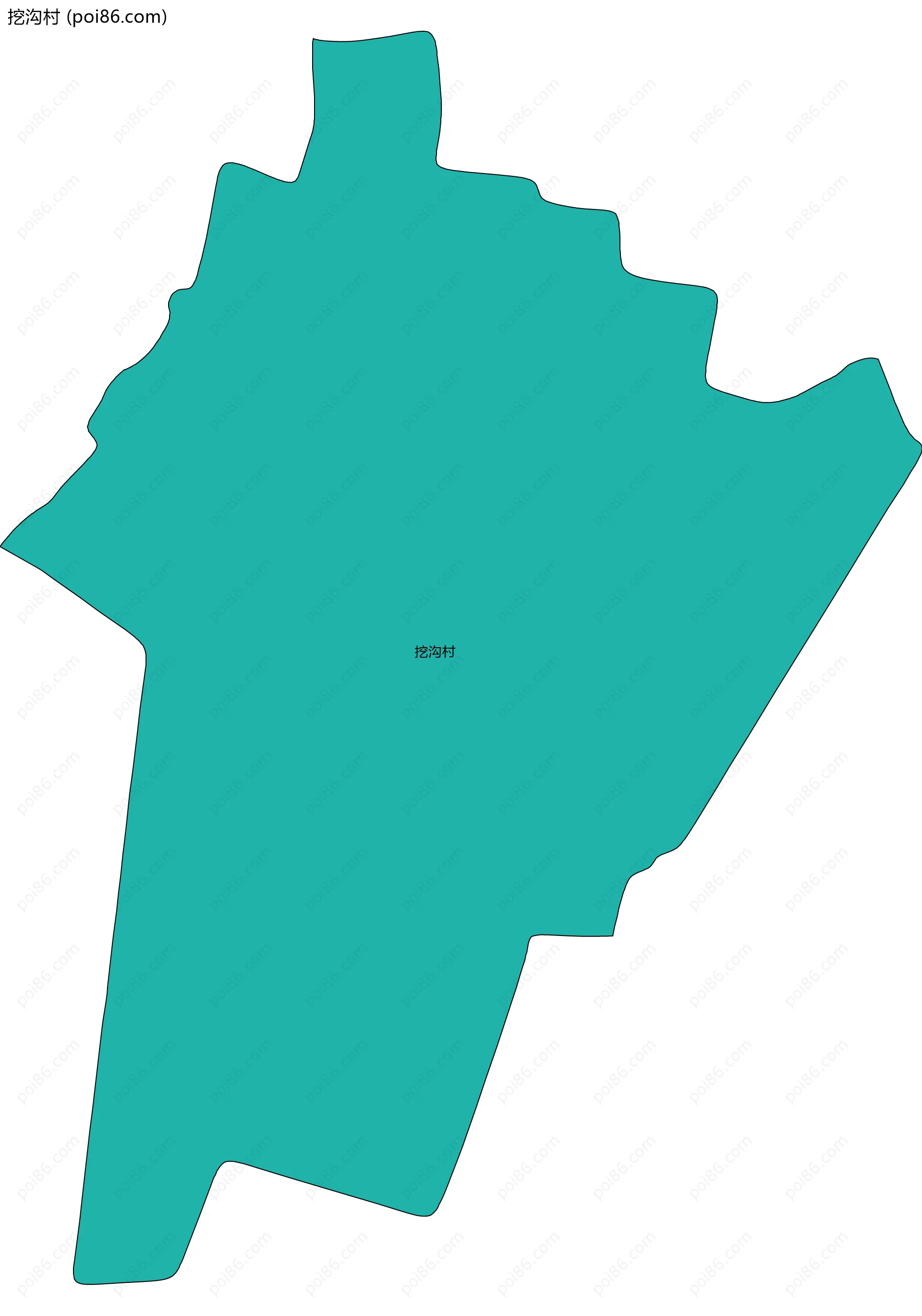 挖沟村边界地图