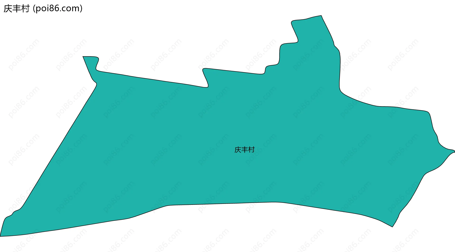 庆丰村边界地图