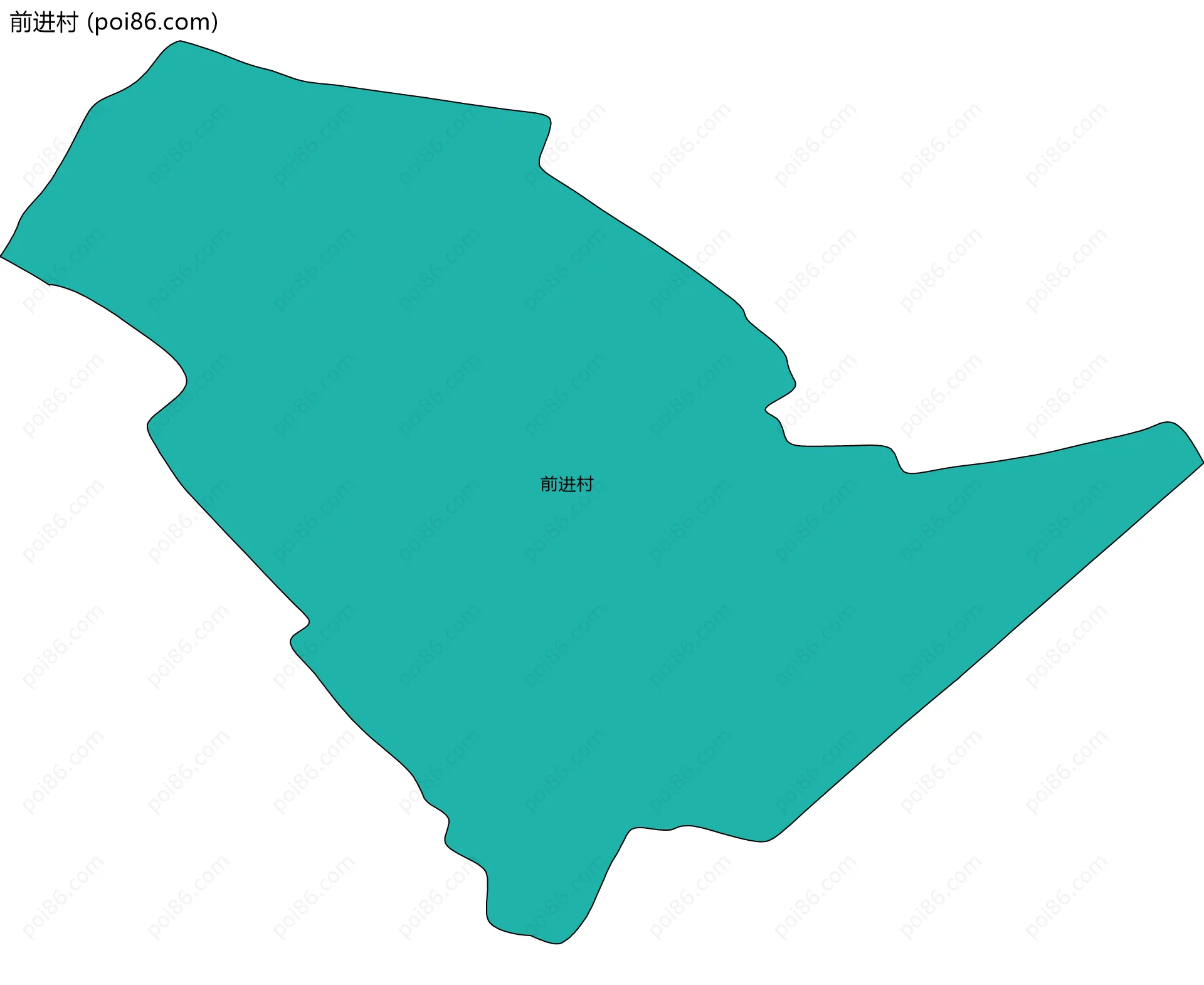 前进村边界地图