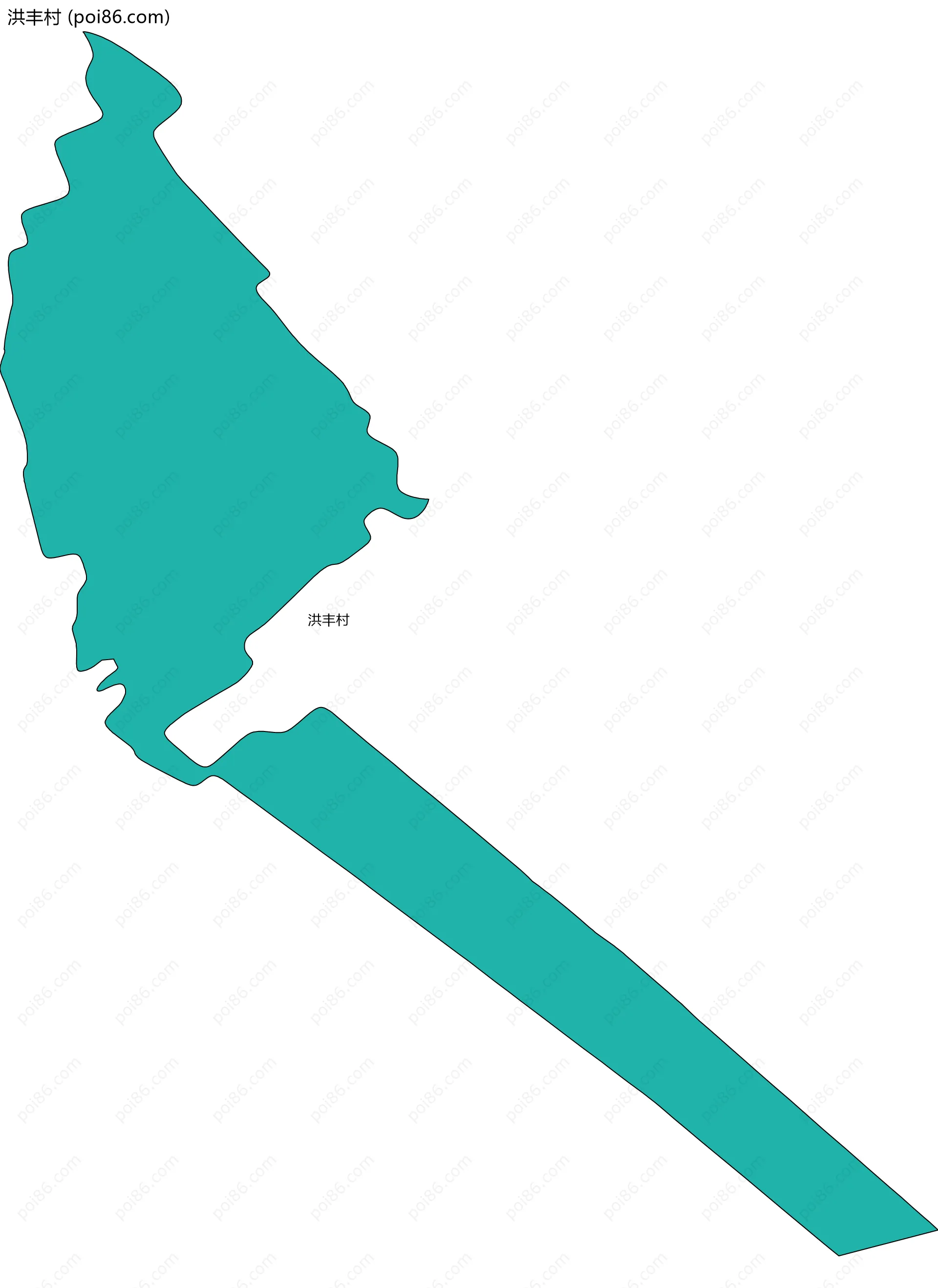 洪丰村边界地图