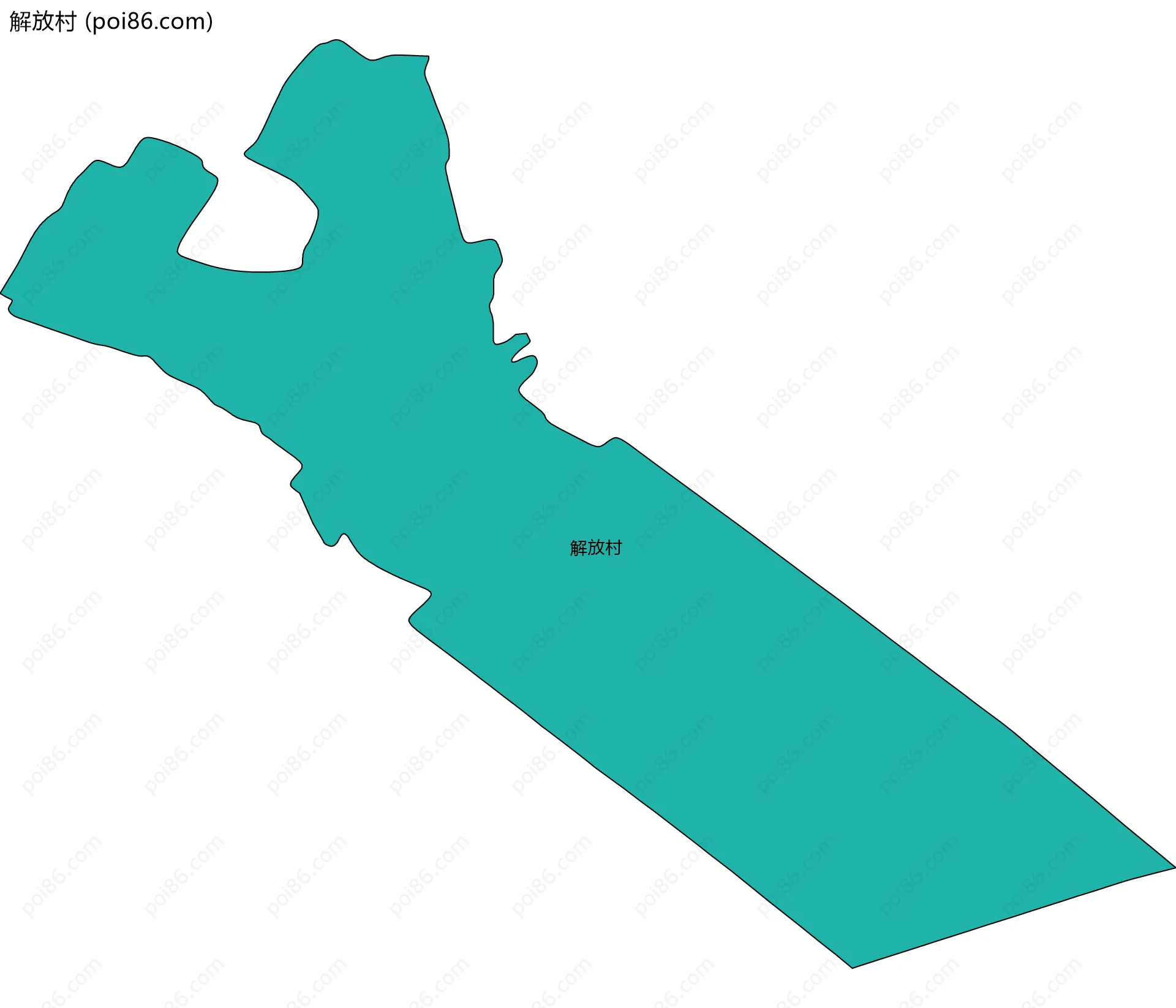 解放村边界地图