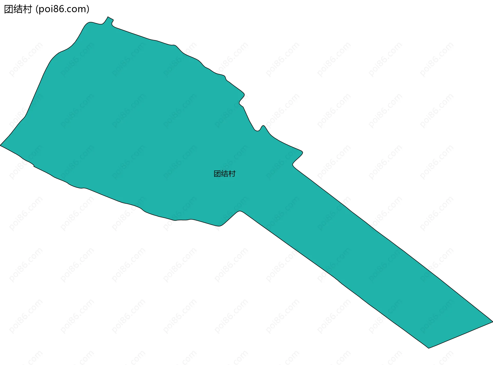 团结村边界地图