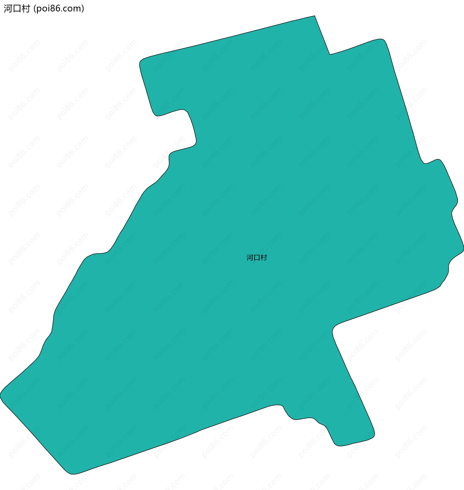 河口村边界地图