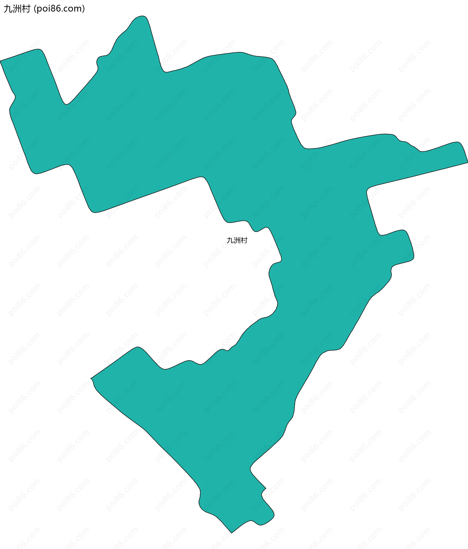 九洲村边界地图