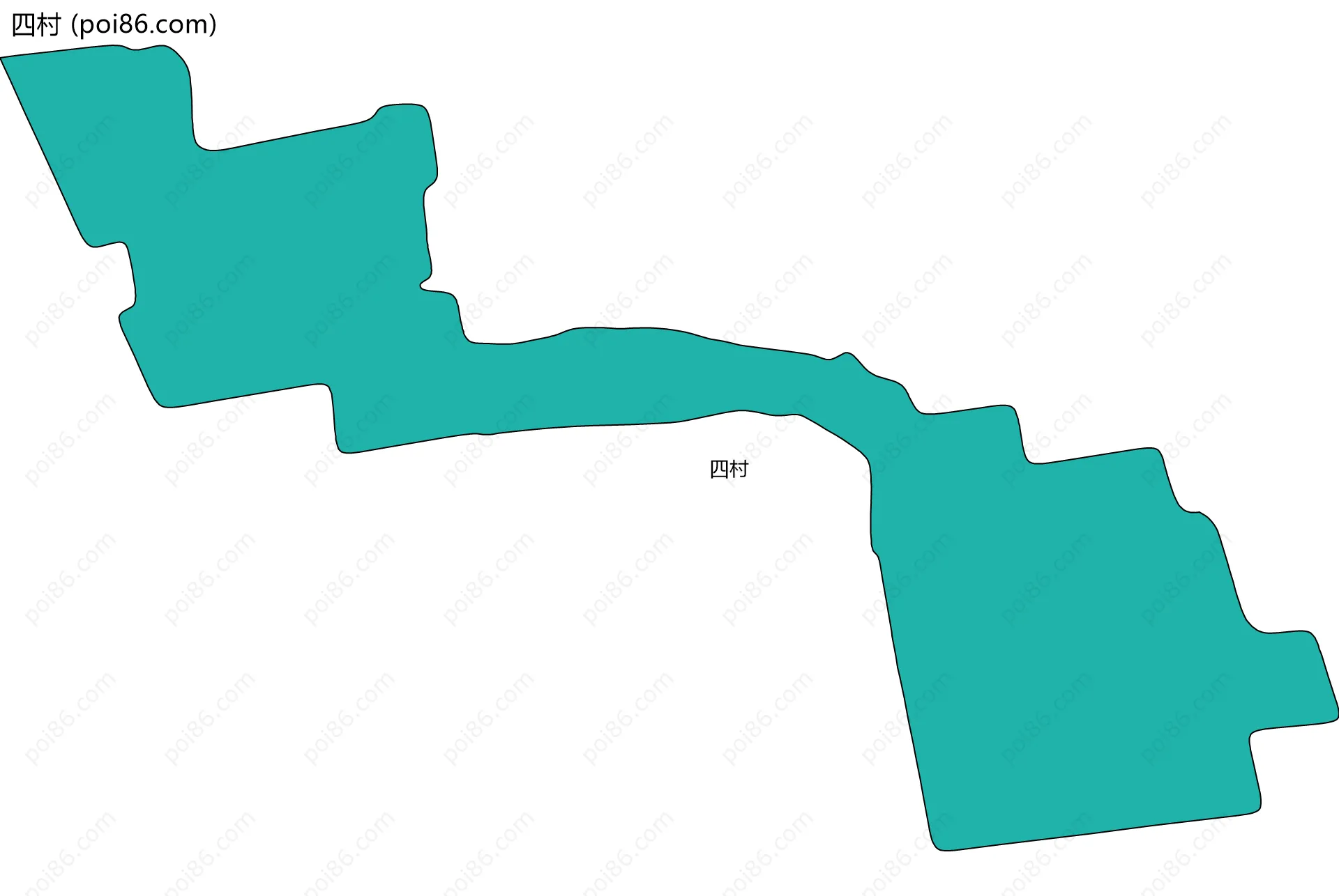 四村边界地图
