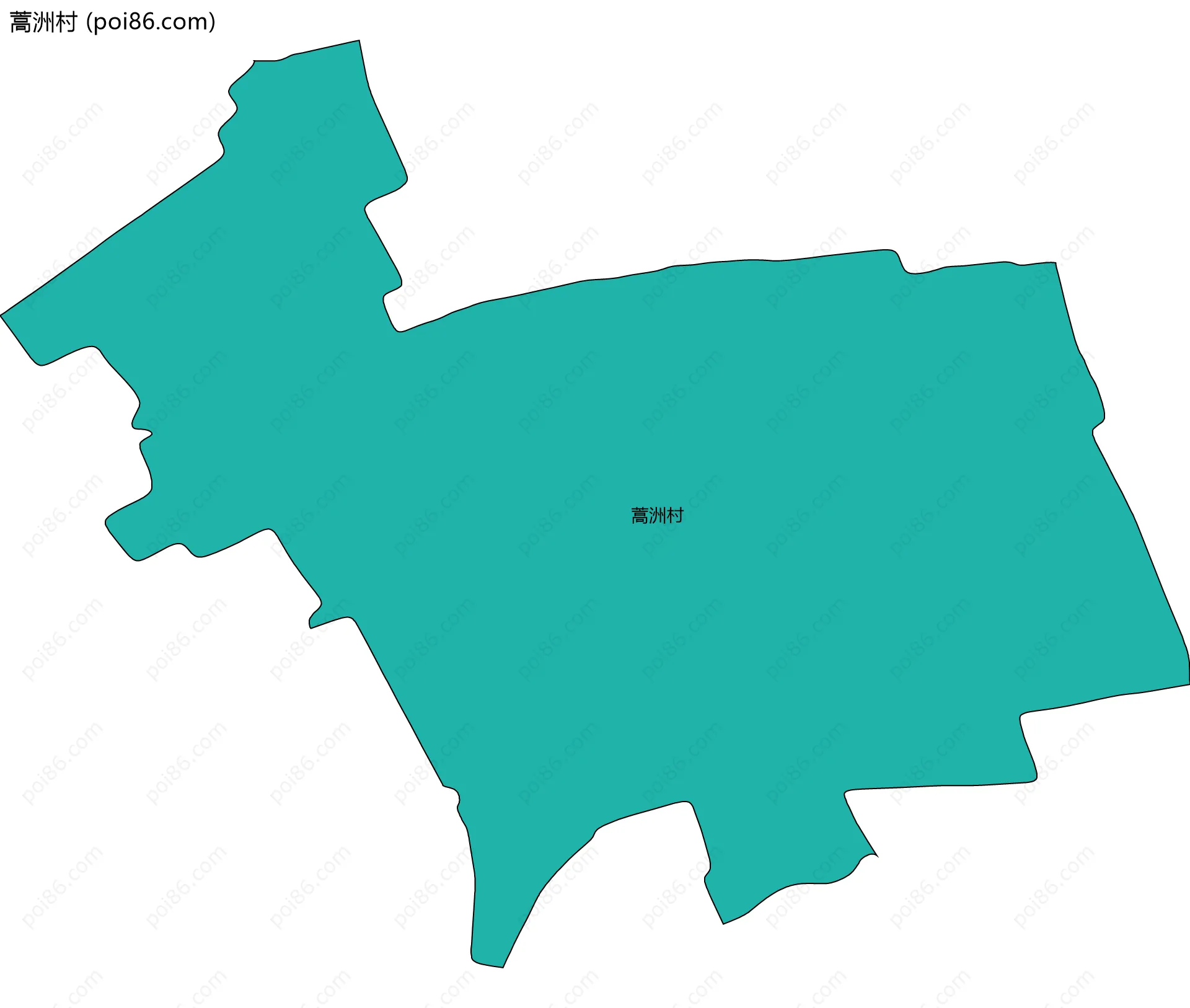 蒿洲村边界地图