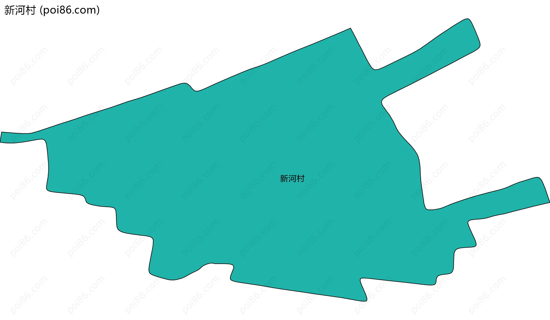 新河村边界地图