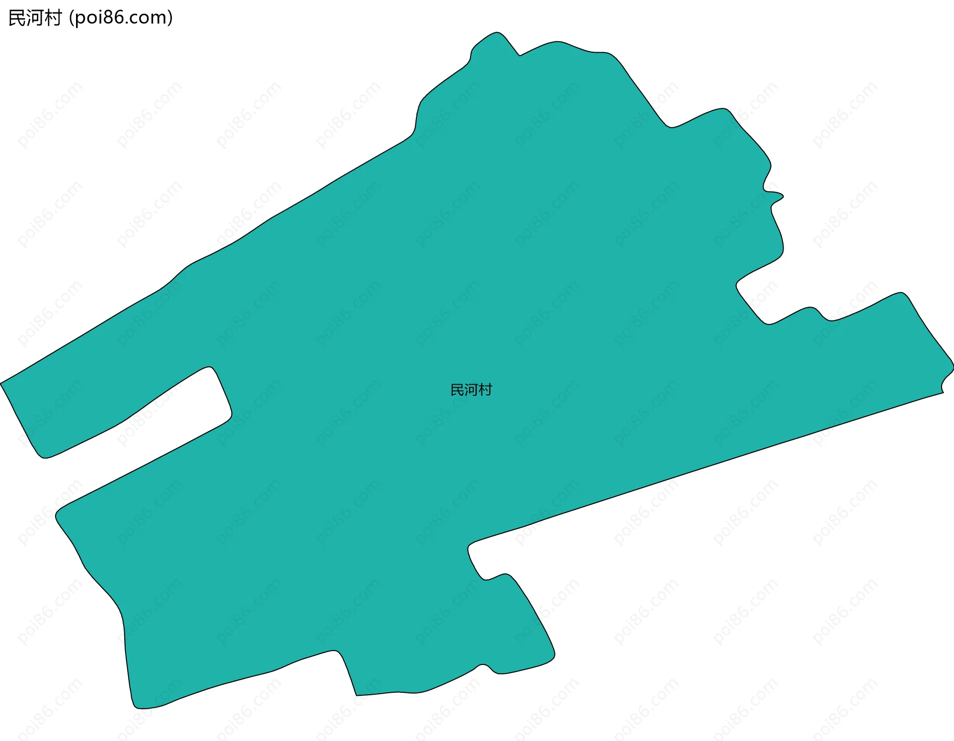 民河村边界地图