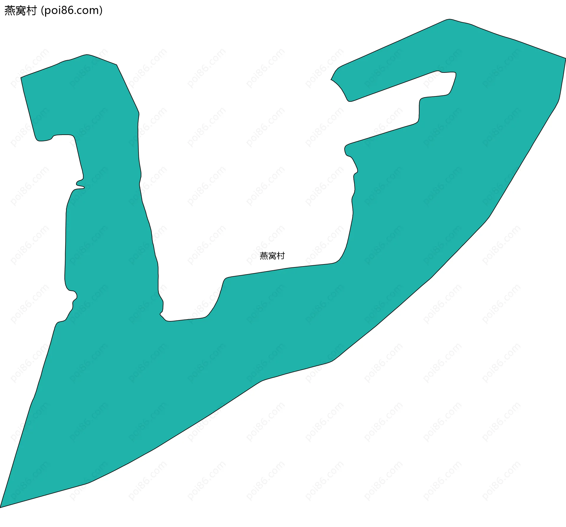 燕窝村边界地图
