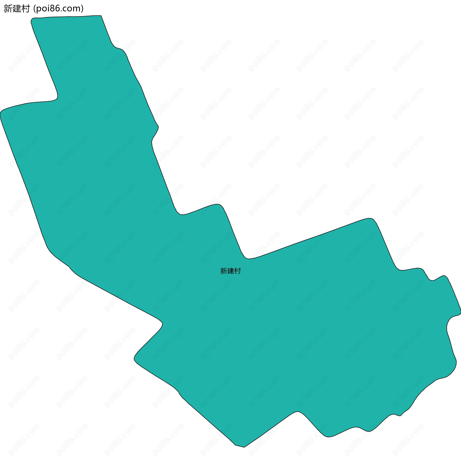 新建村边界地图