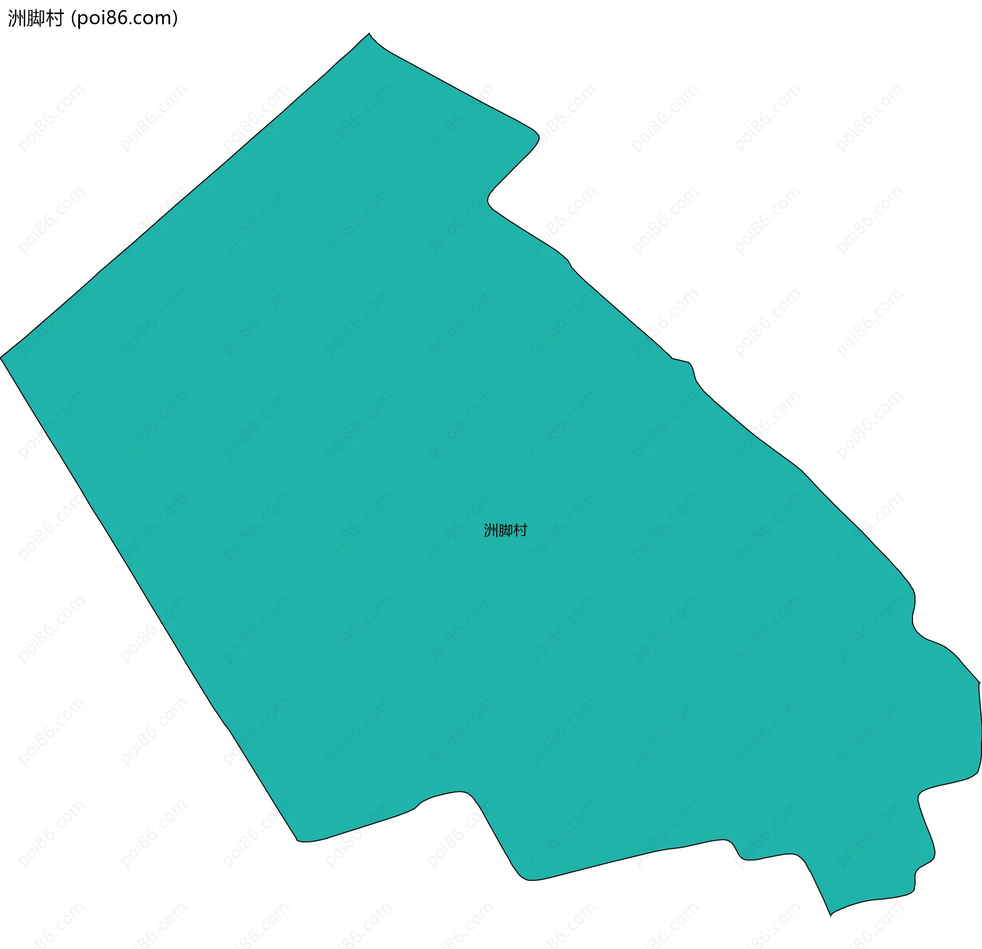 洲脚村边界地图