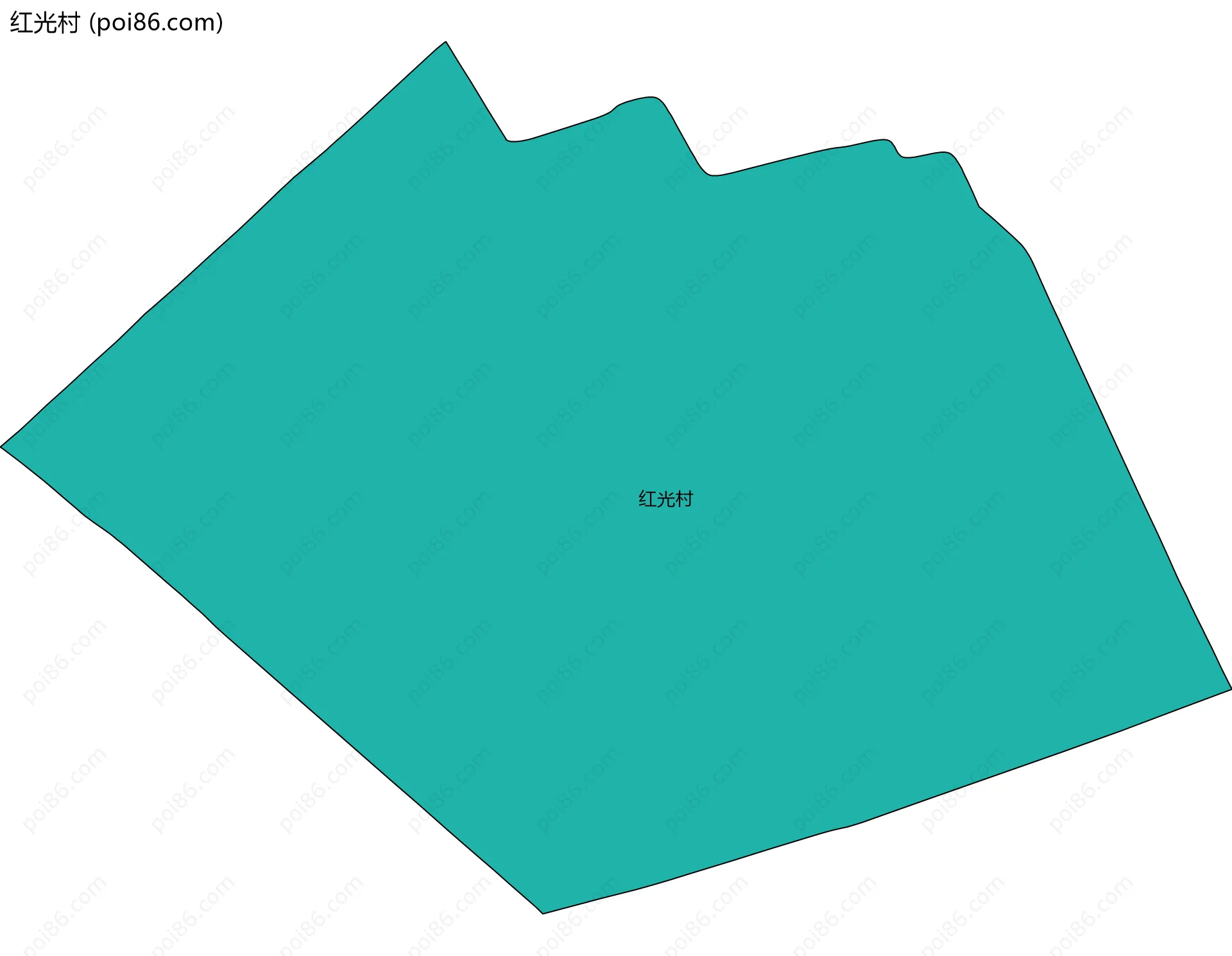 红光村边界地图