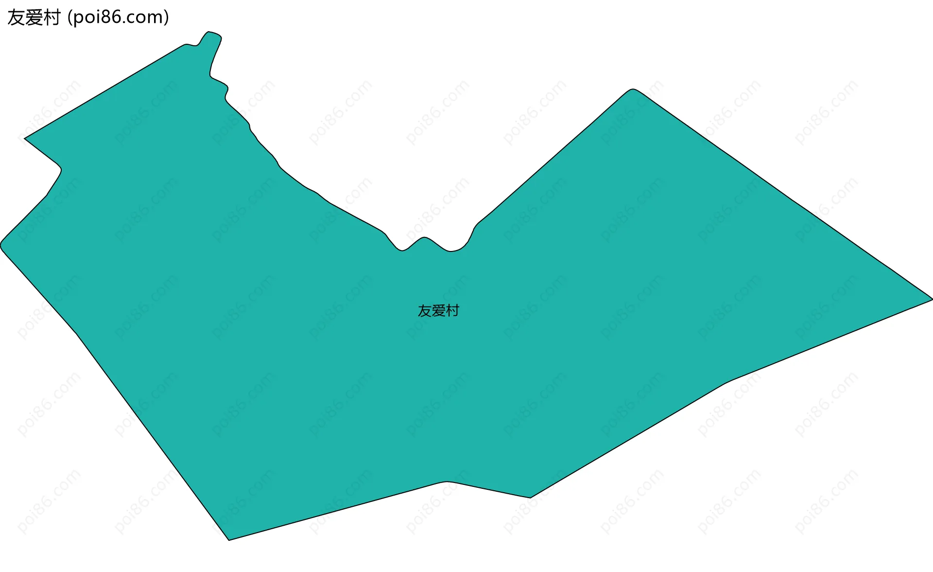 友爱村边界地图