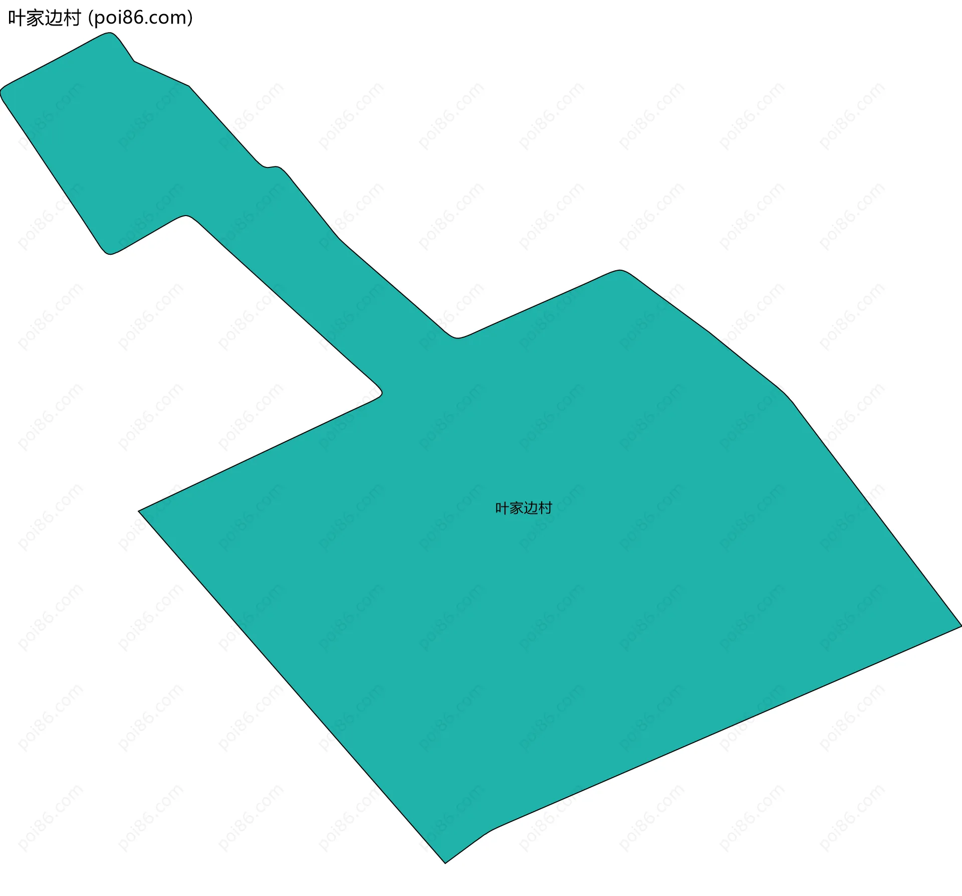 叶家边村边界地图