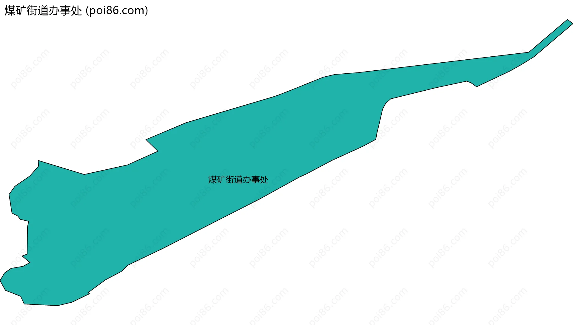 煤矿街道办事处边界地图