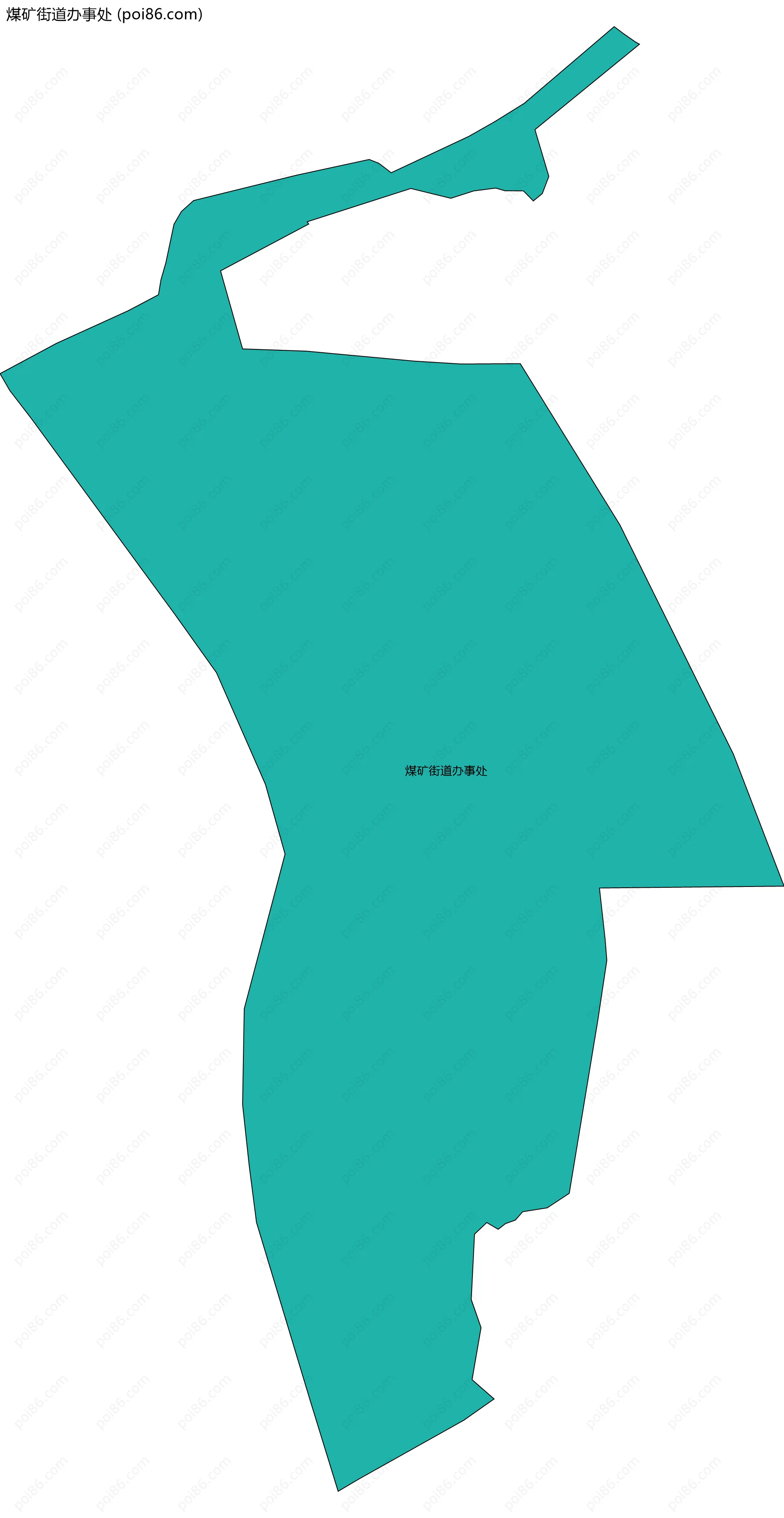 煤矿街道办事处边界地图