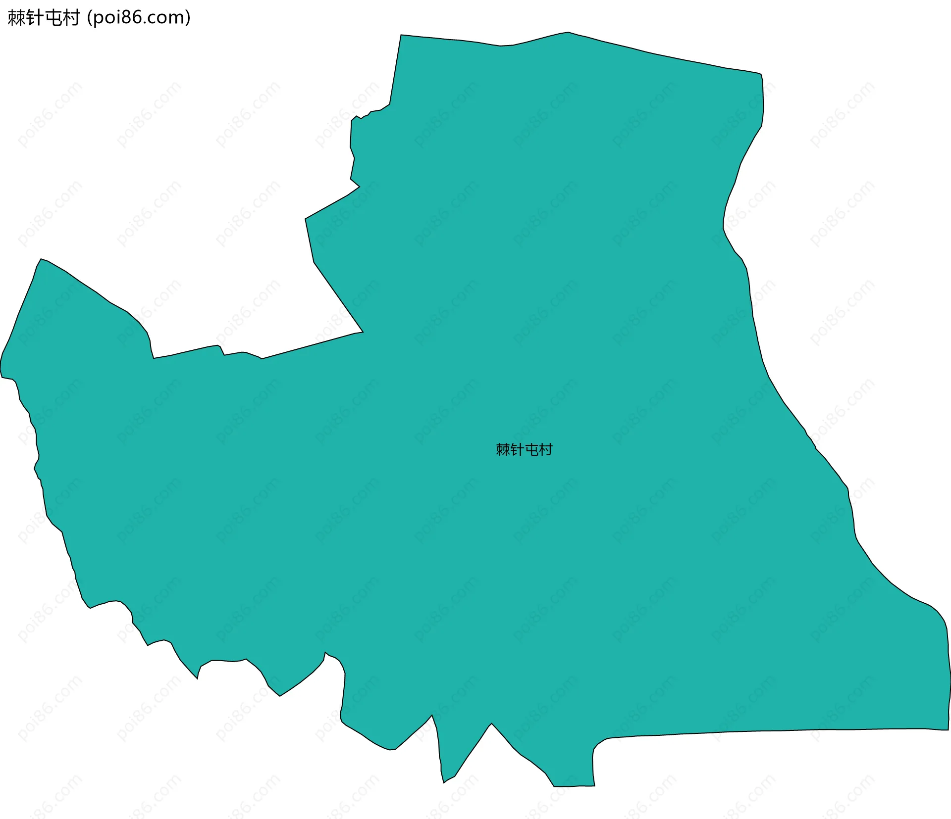 棘针屯村边界地图