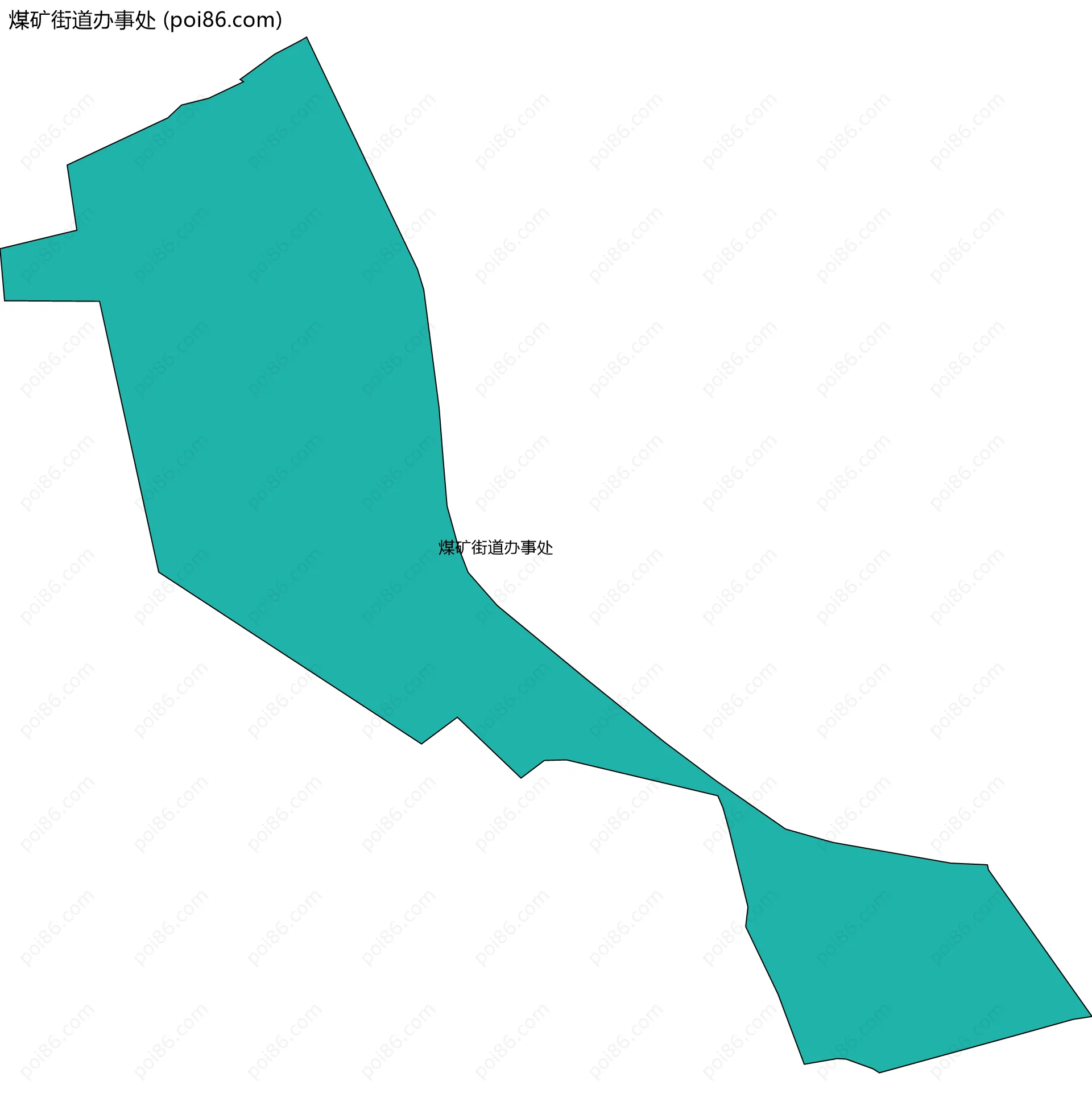煤矿街道办事处边界地图