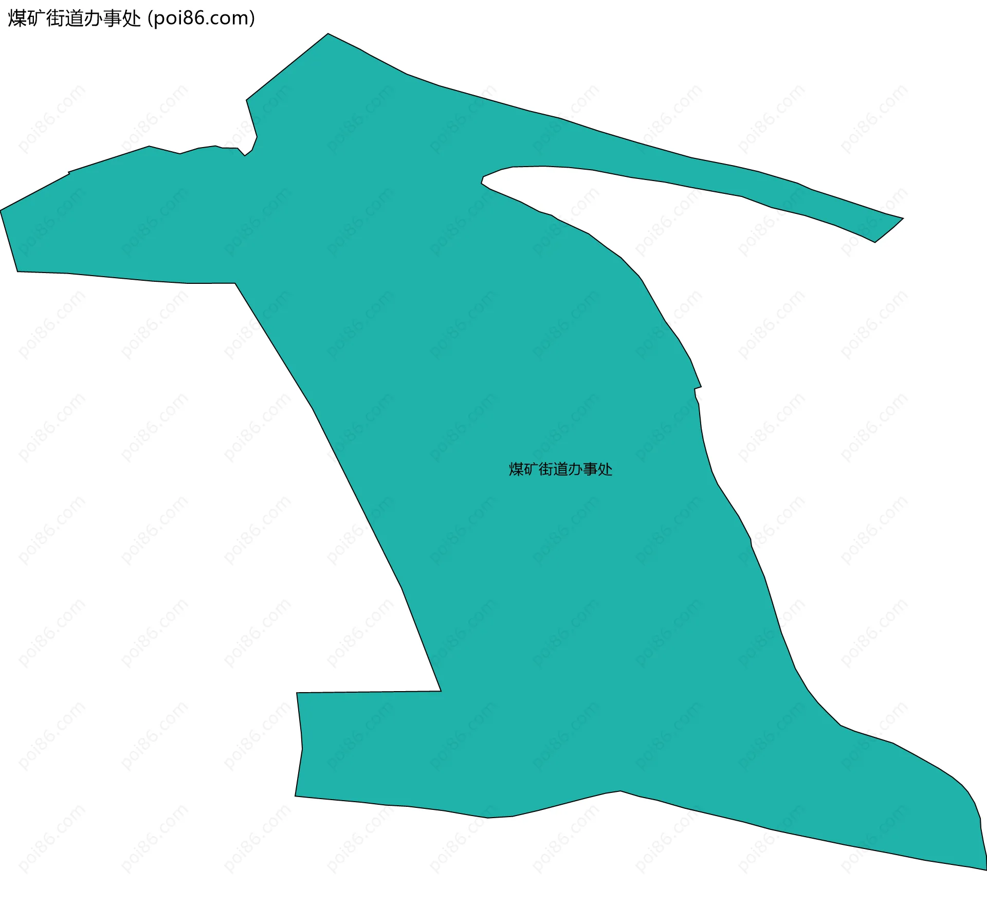 煤矿街道办事处边界地图