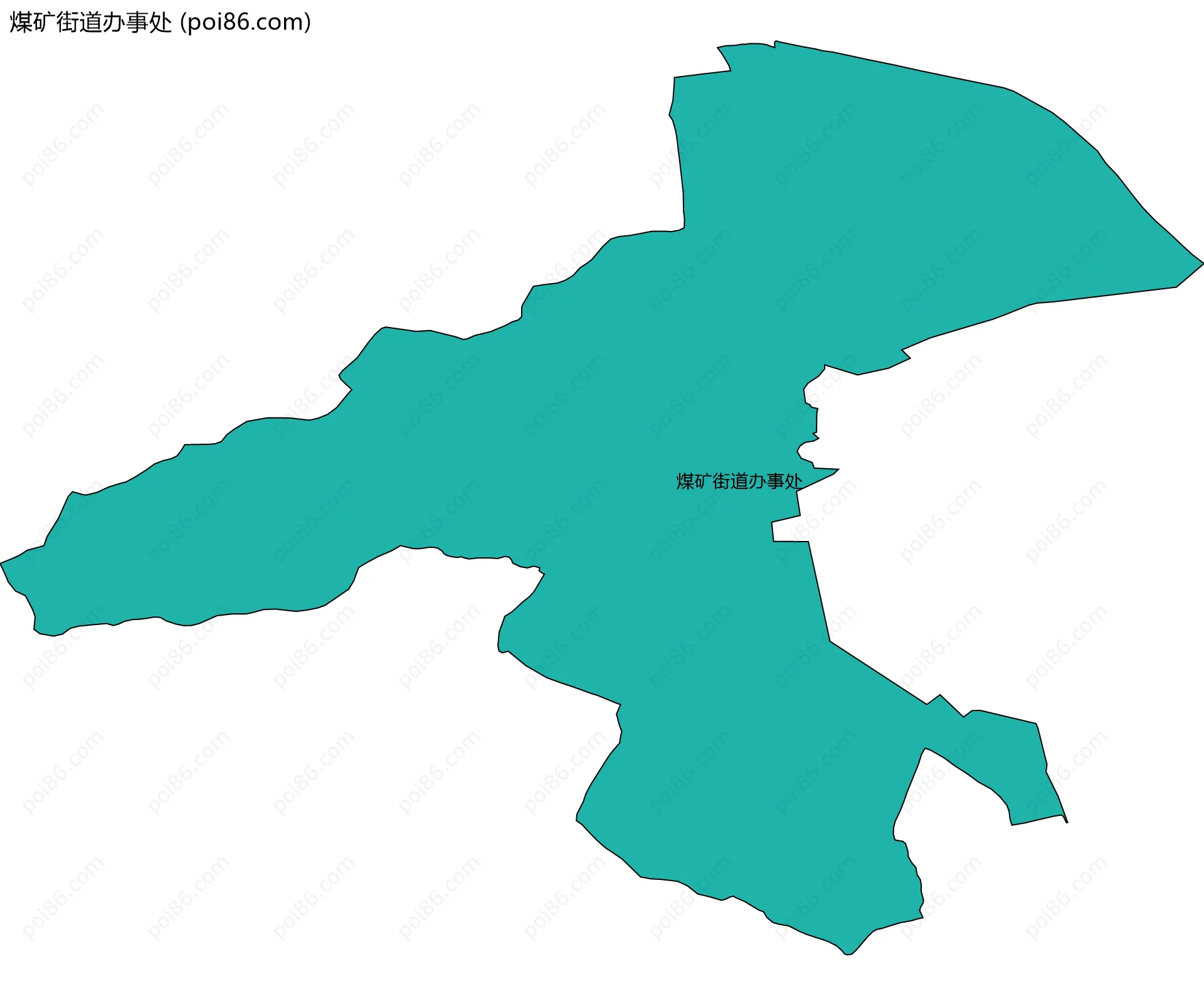 煤矿街道办事处边界地图