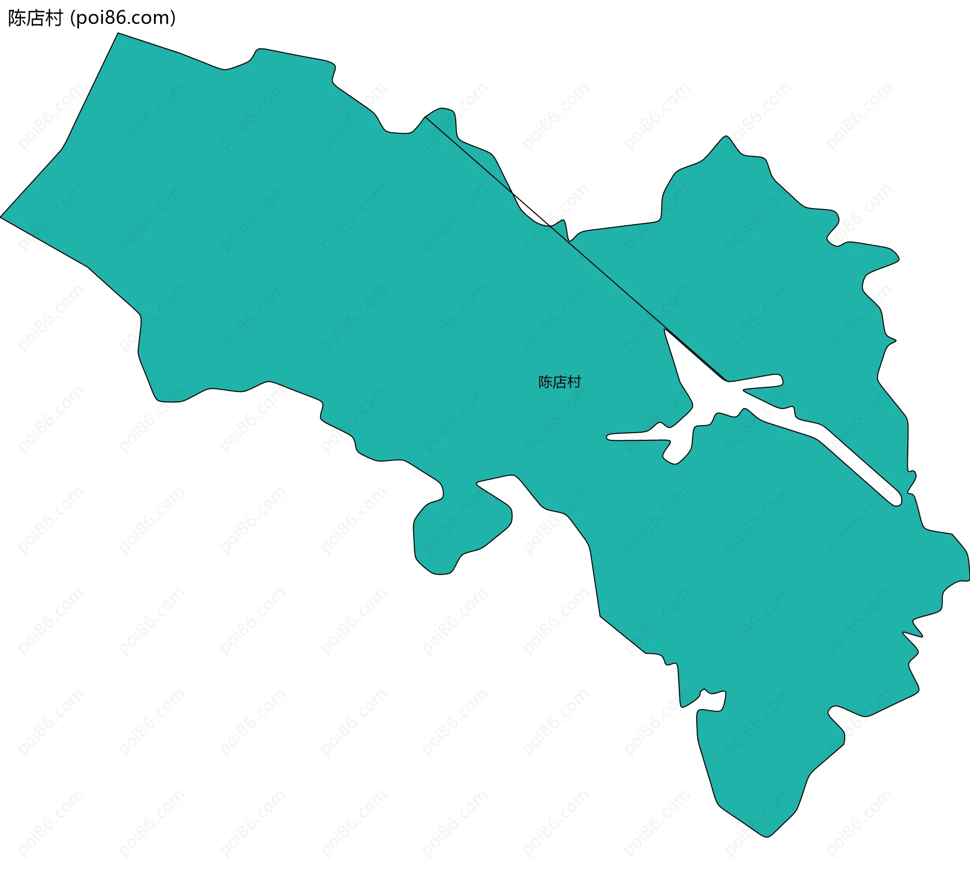 陈店村边界地图