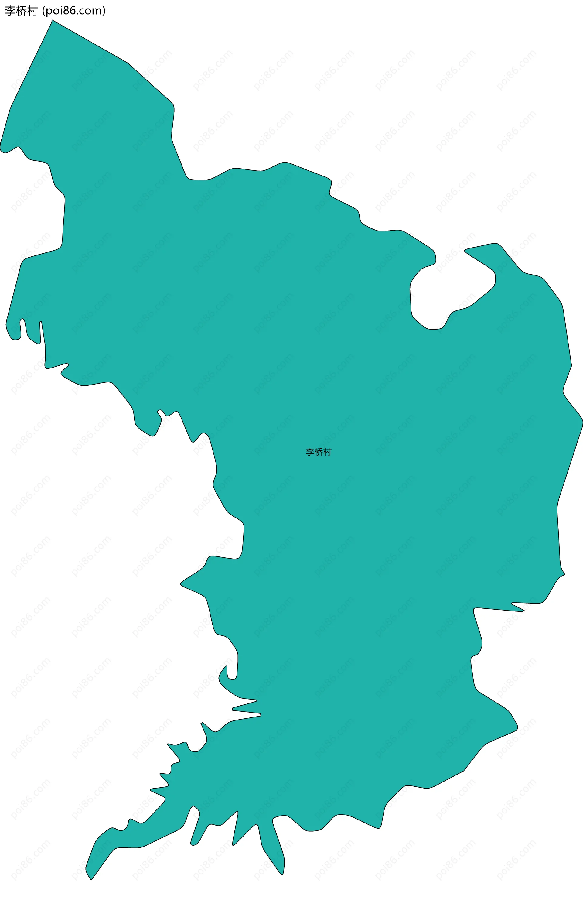 李桥村边界地图