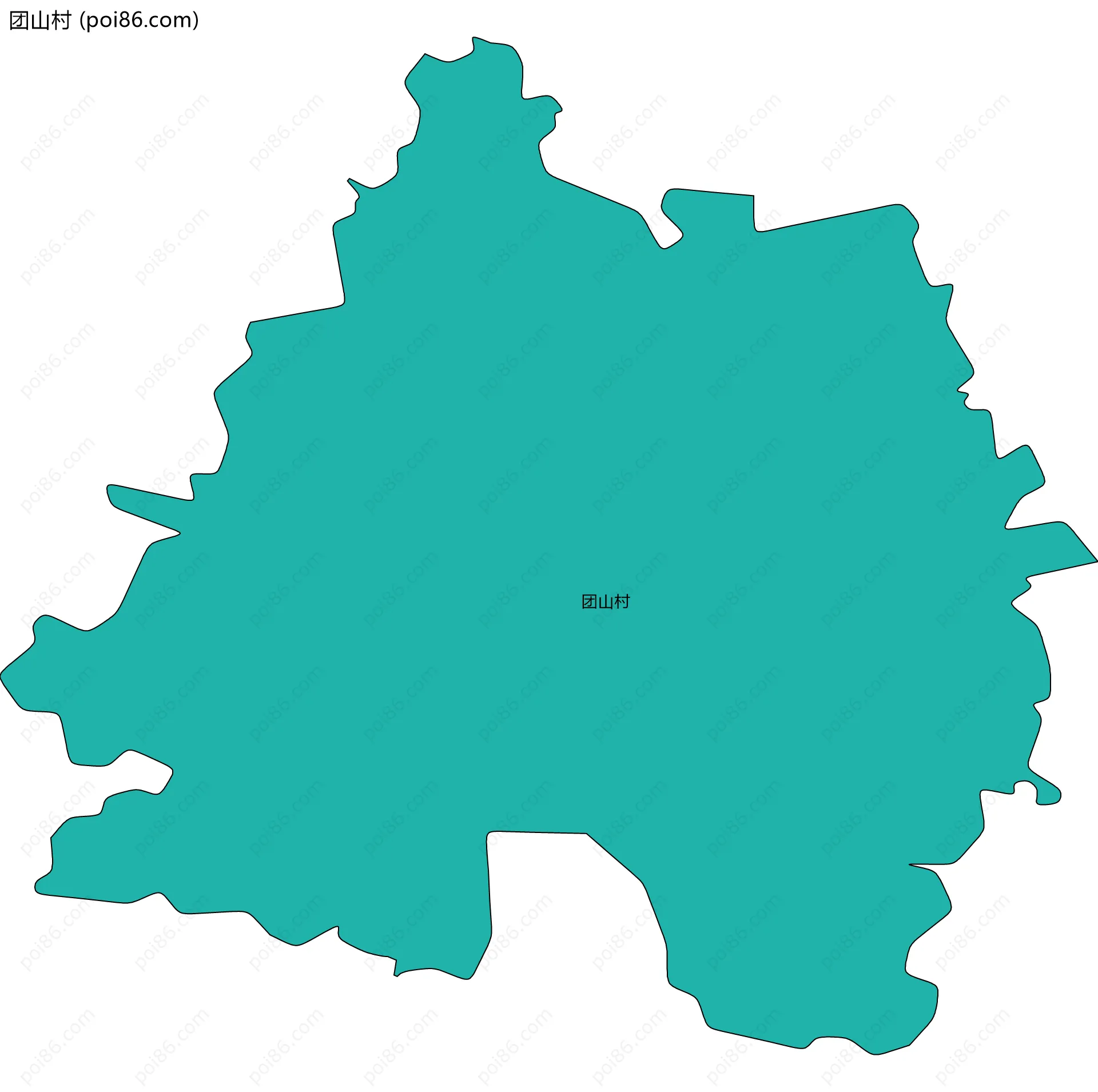 团山村边界地图