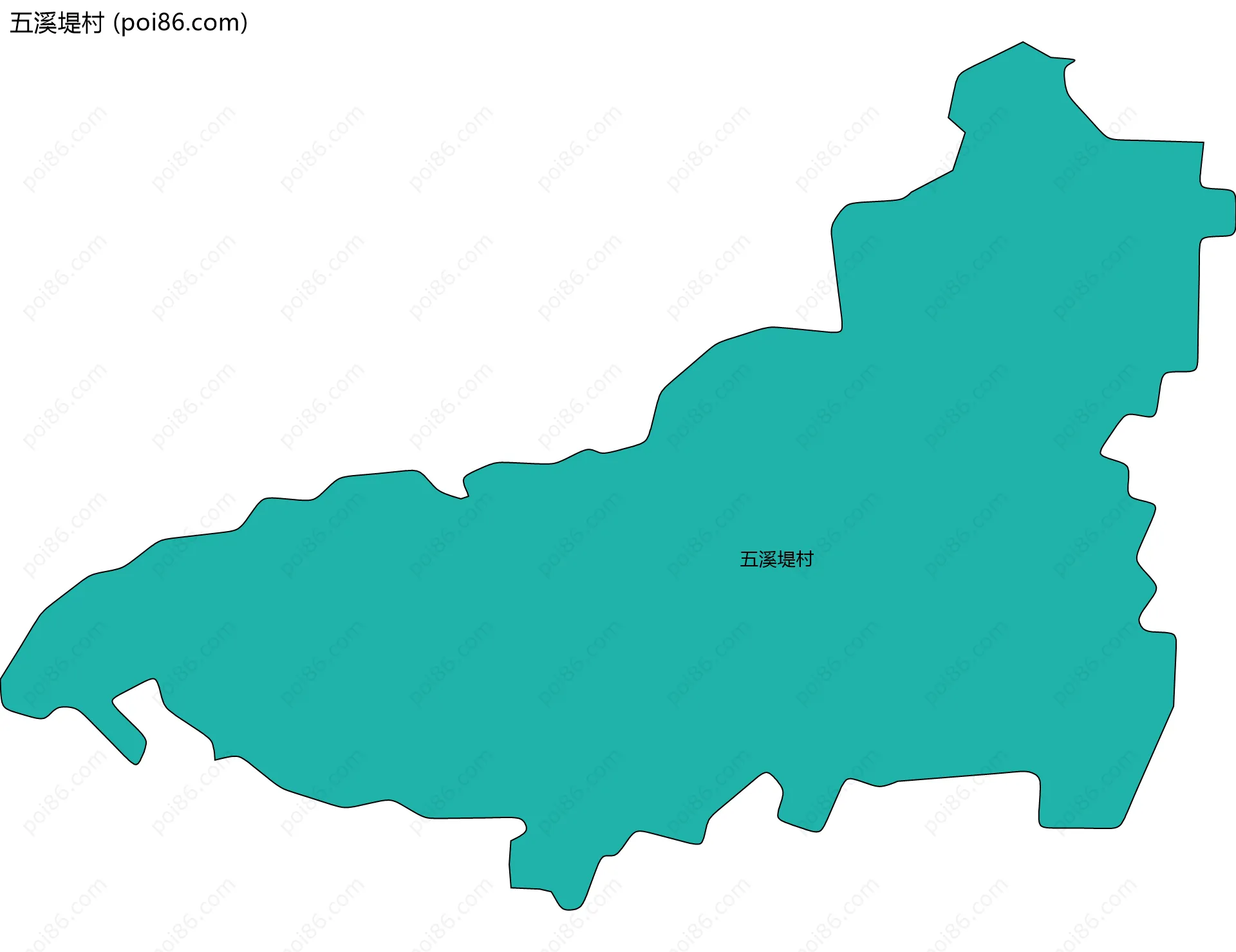 五溪堤村边界地图
