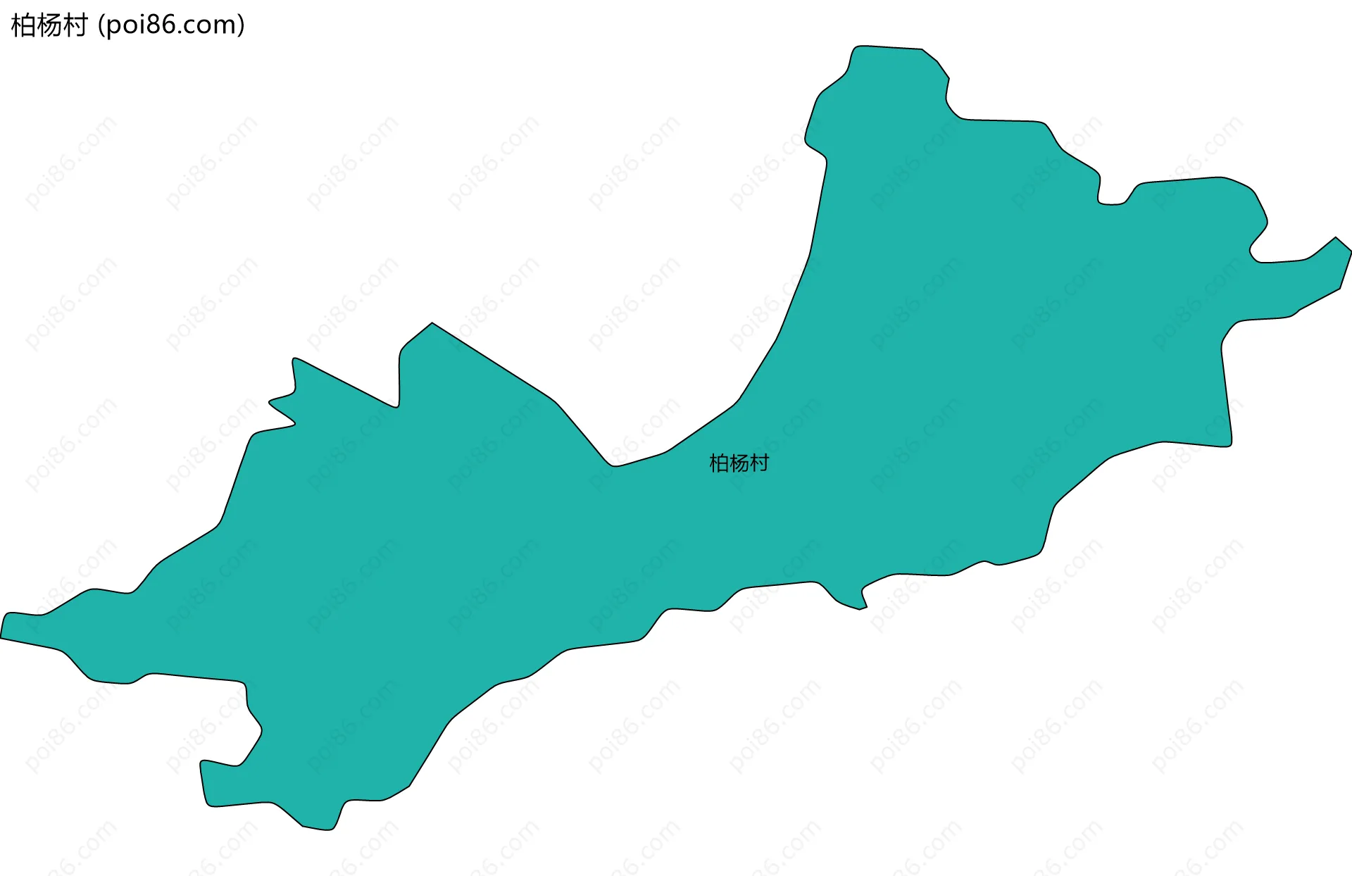 柏杨村边界地图