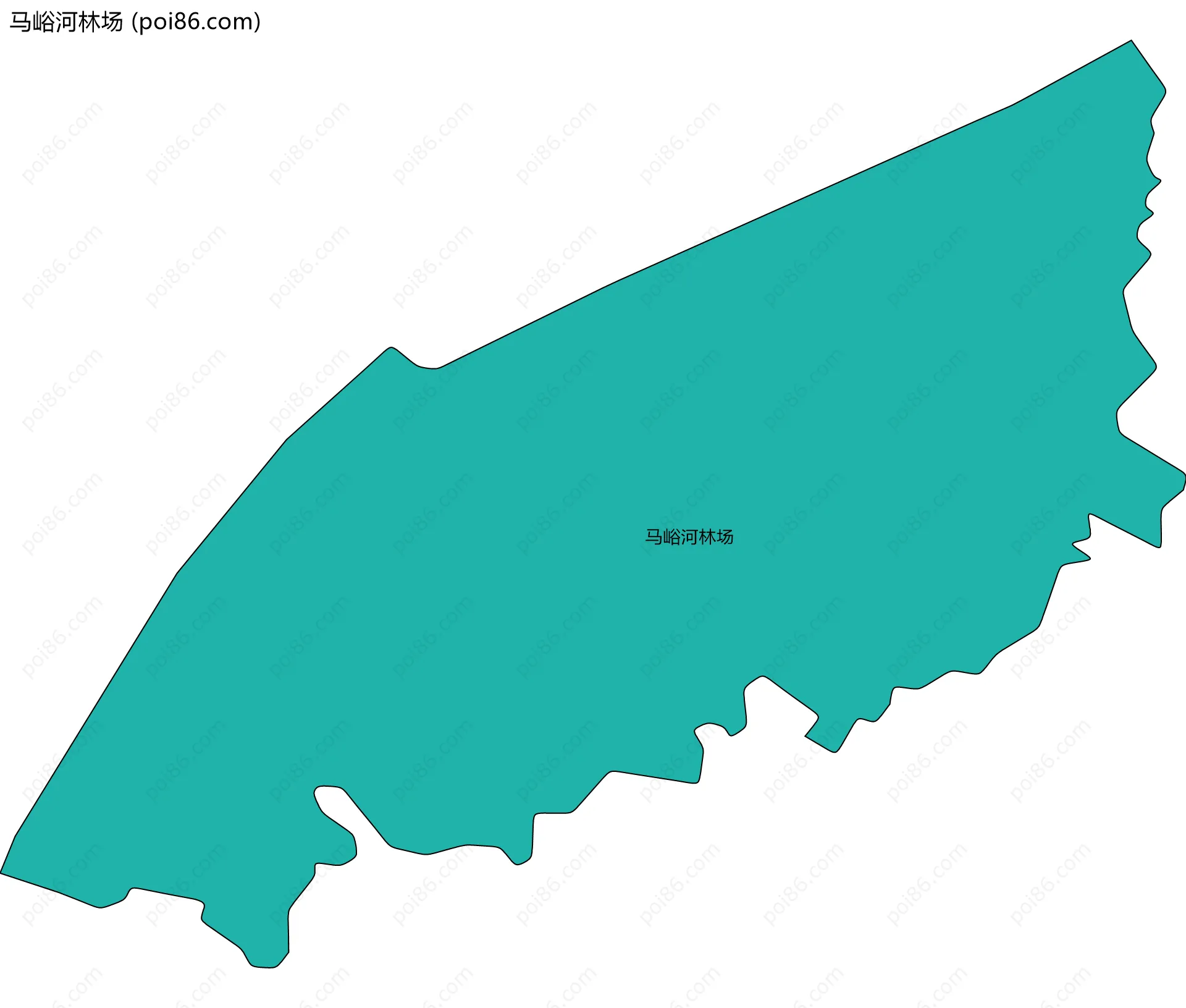 马峪河林场边界地图
