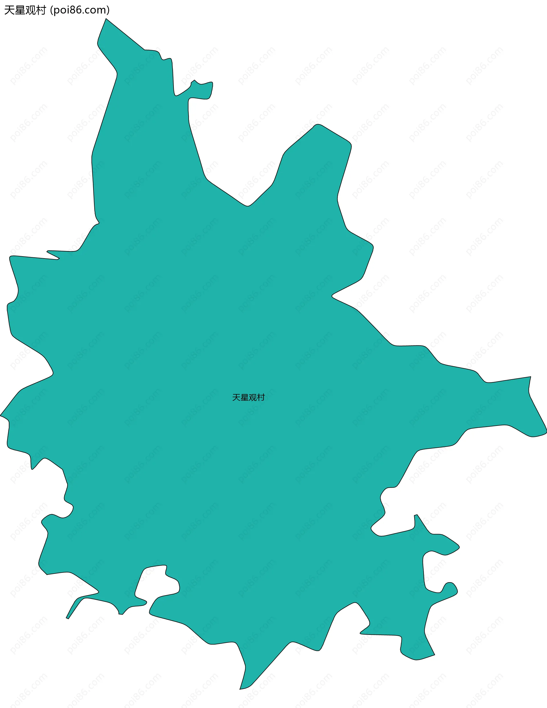 天星观村边界地图