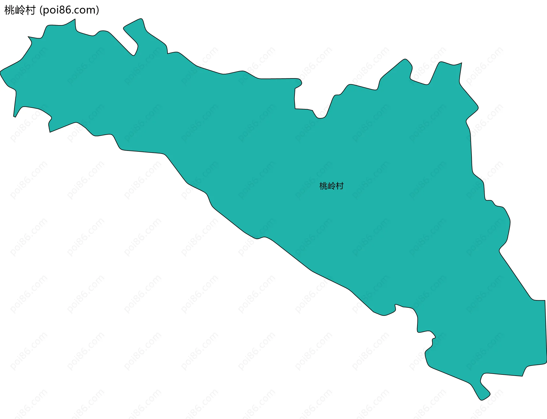 桃岭村边界地图