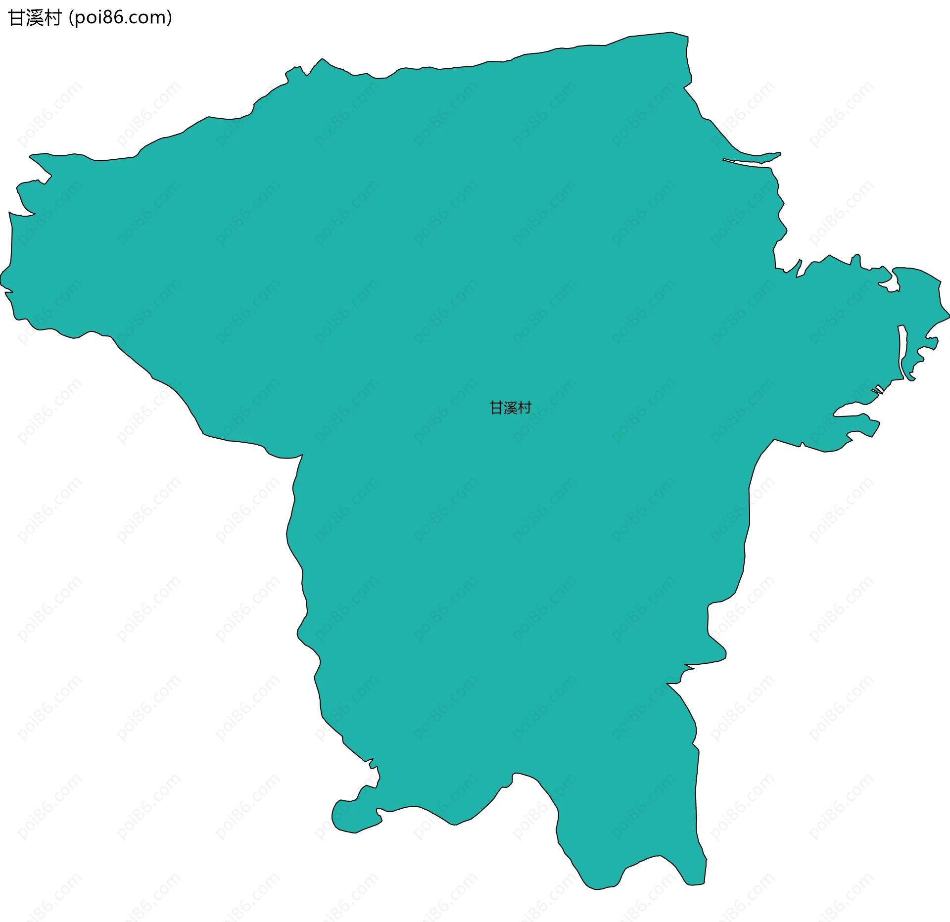 甘溪村边界地图