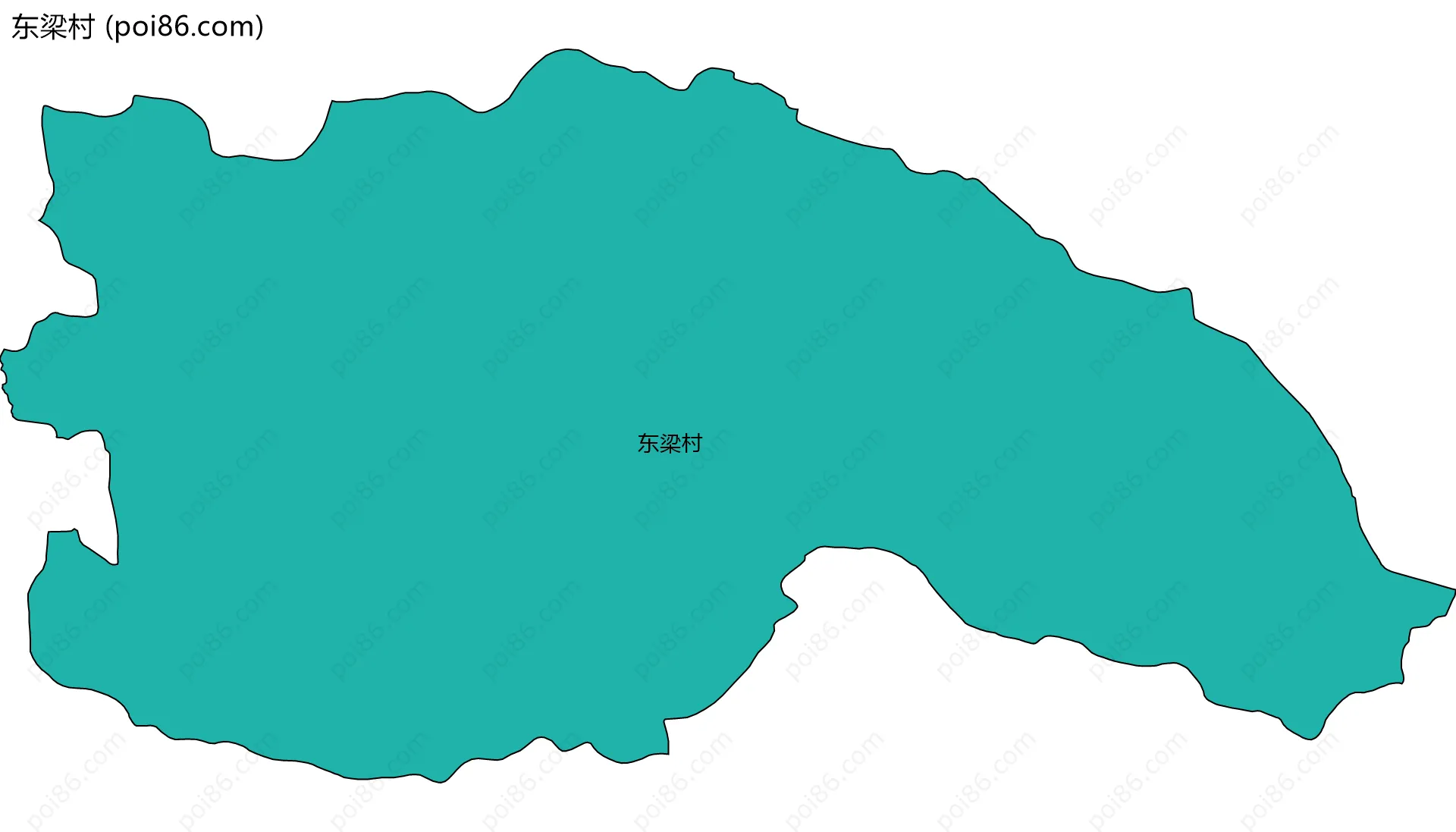东梁村边界地图