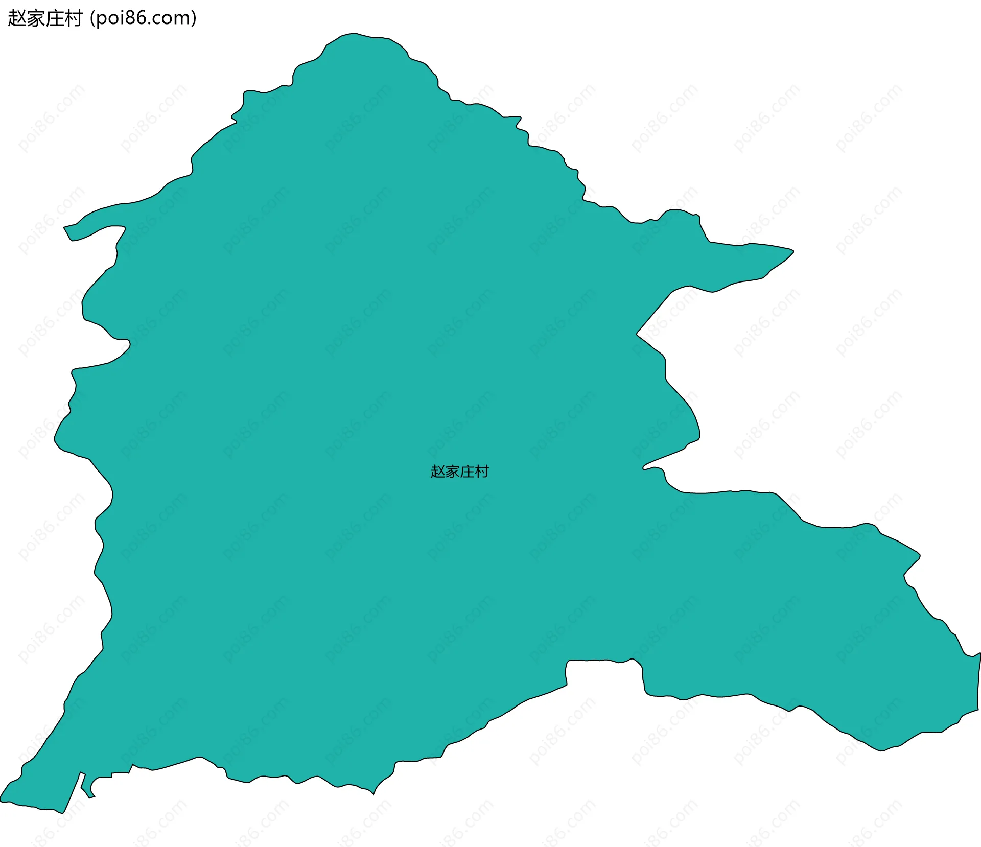 赵家庄村边界地图