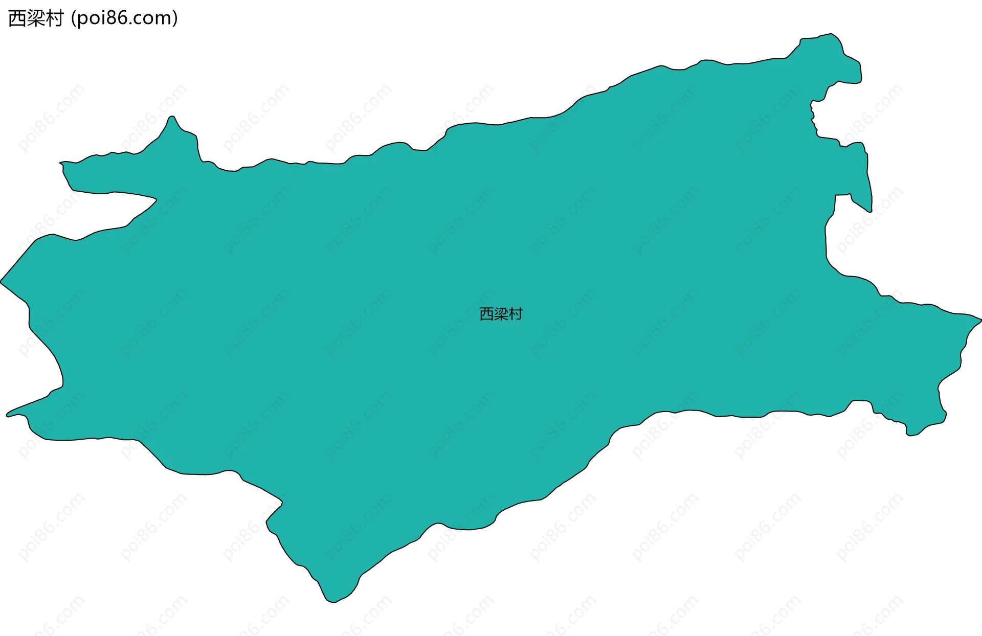 西梁村边界地图
