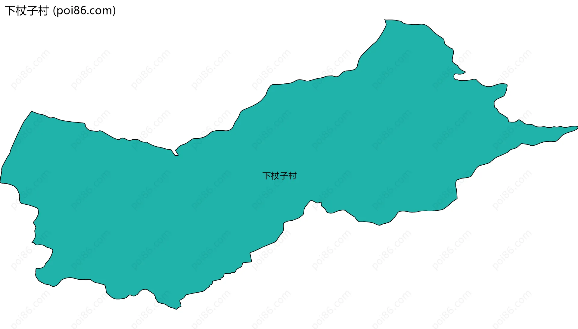 下杖子村边界地图