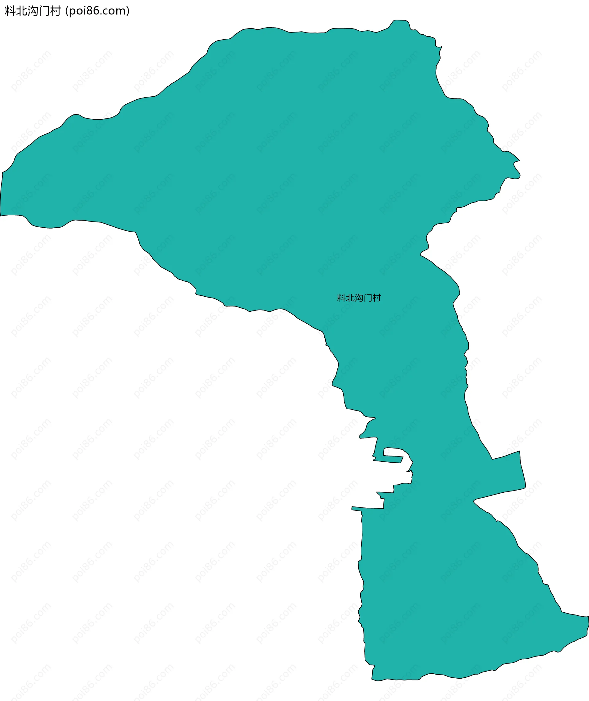 料北沟门村边界地图