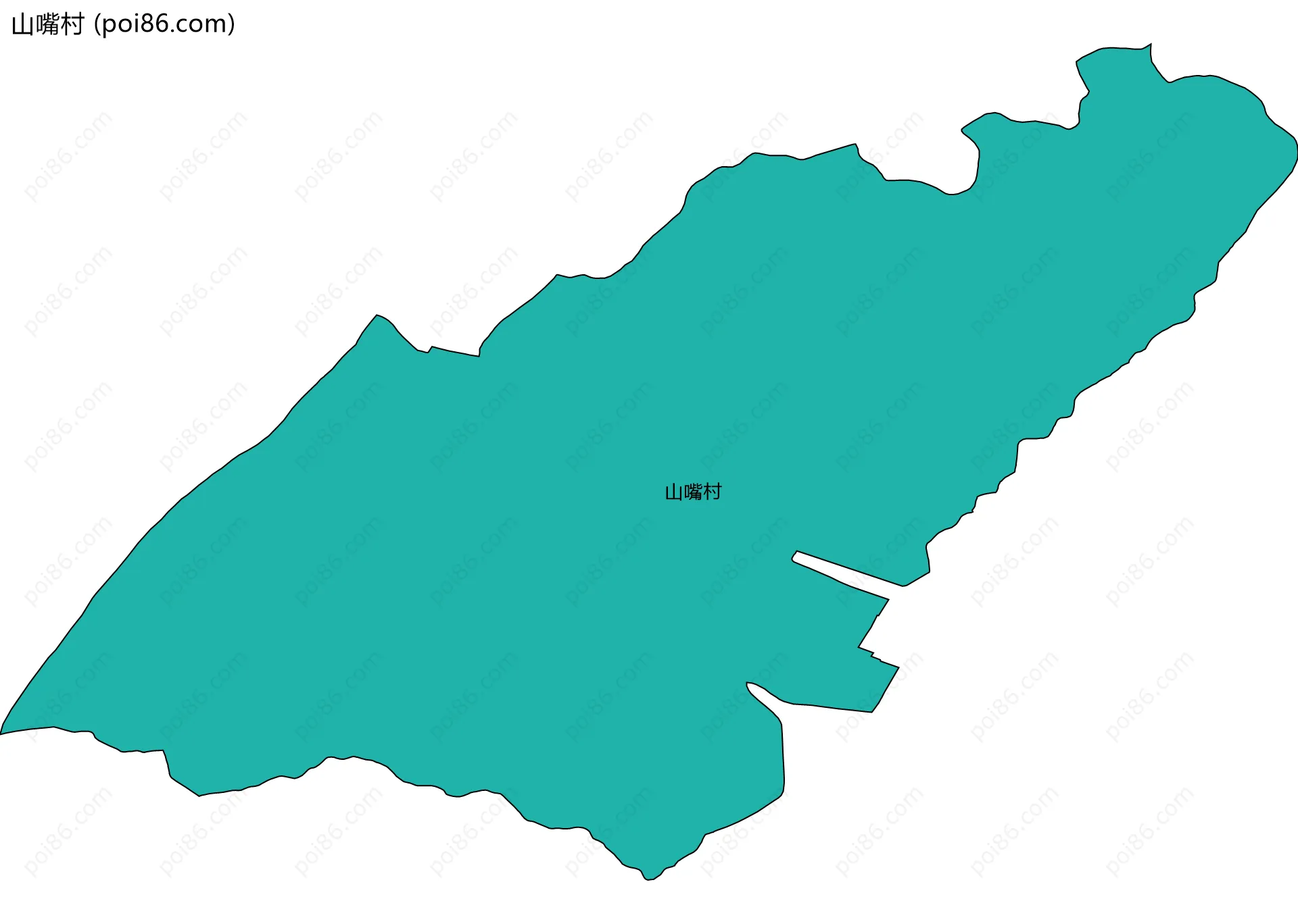 山嘴村边界地图