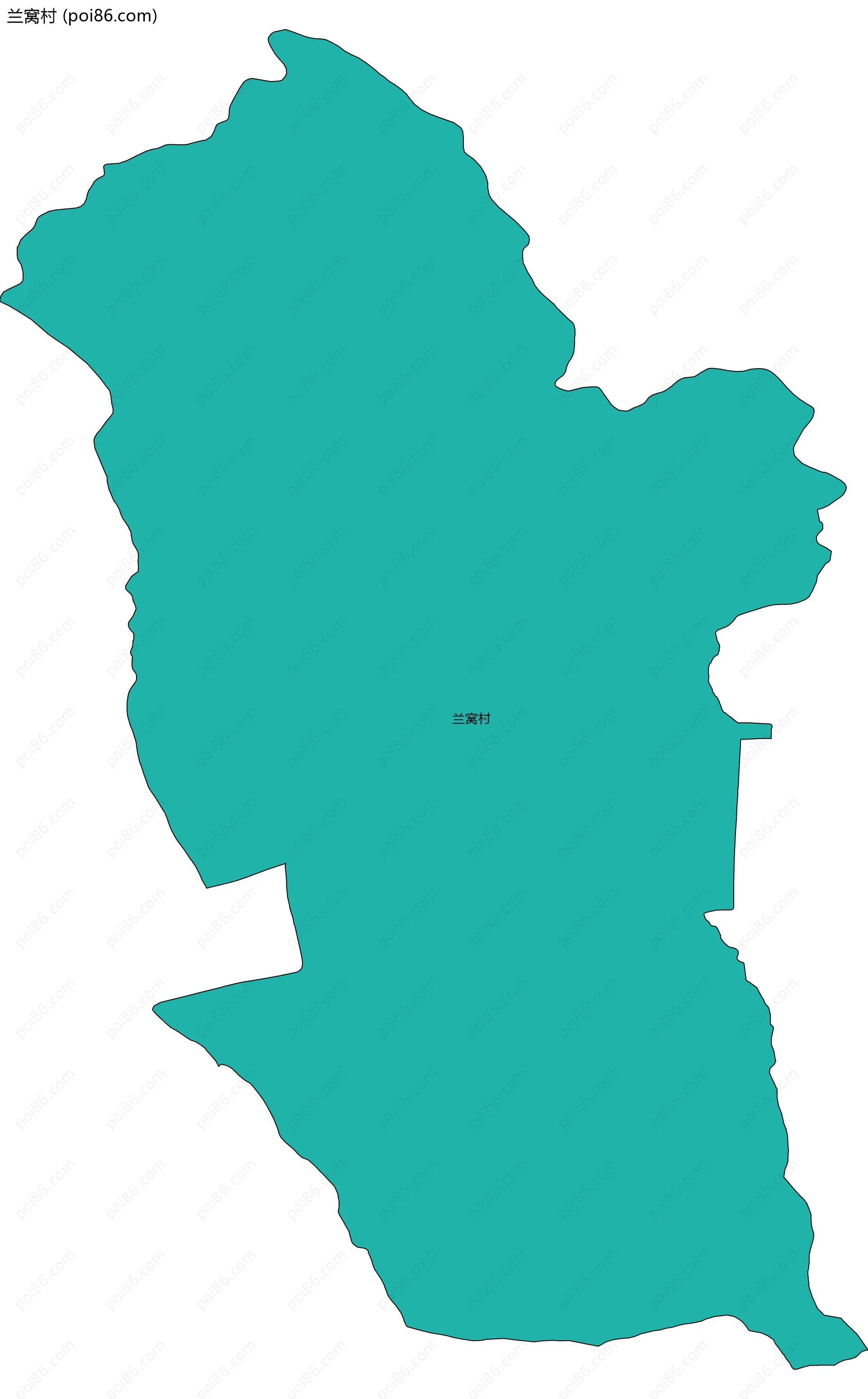 兰窝村边界地图