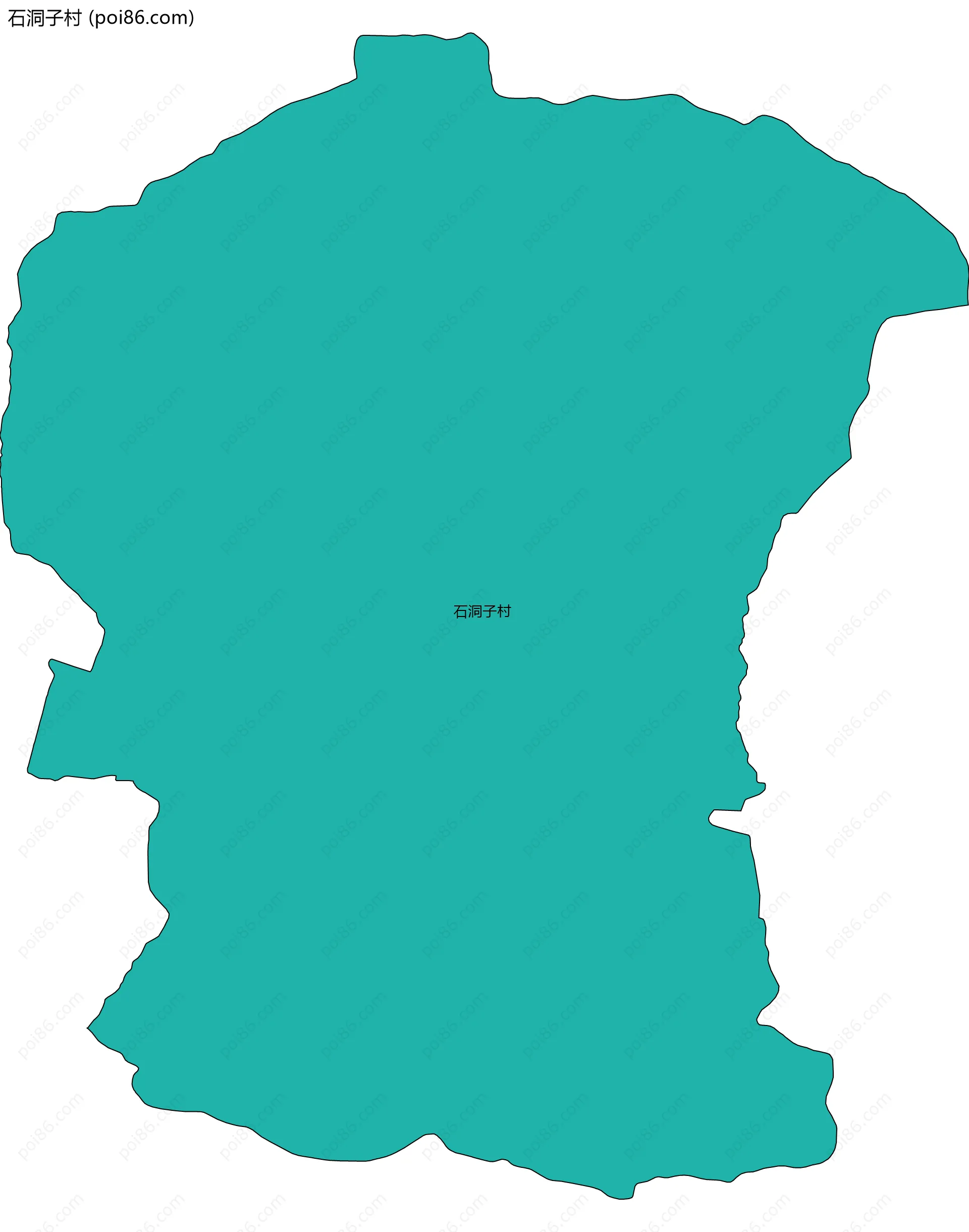 石洞子村边界地图