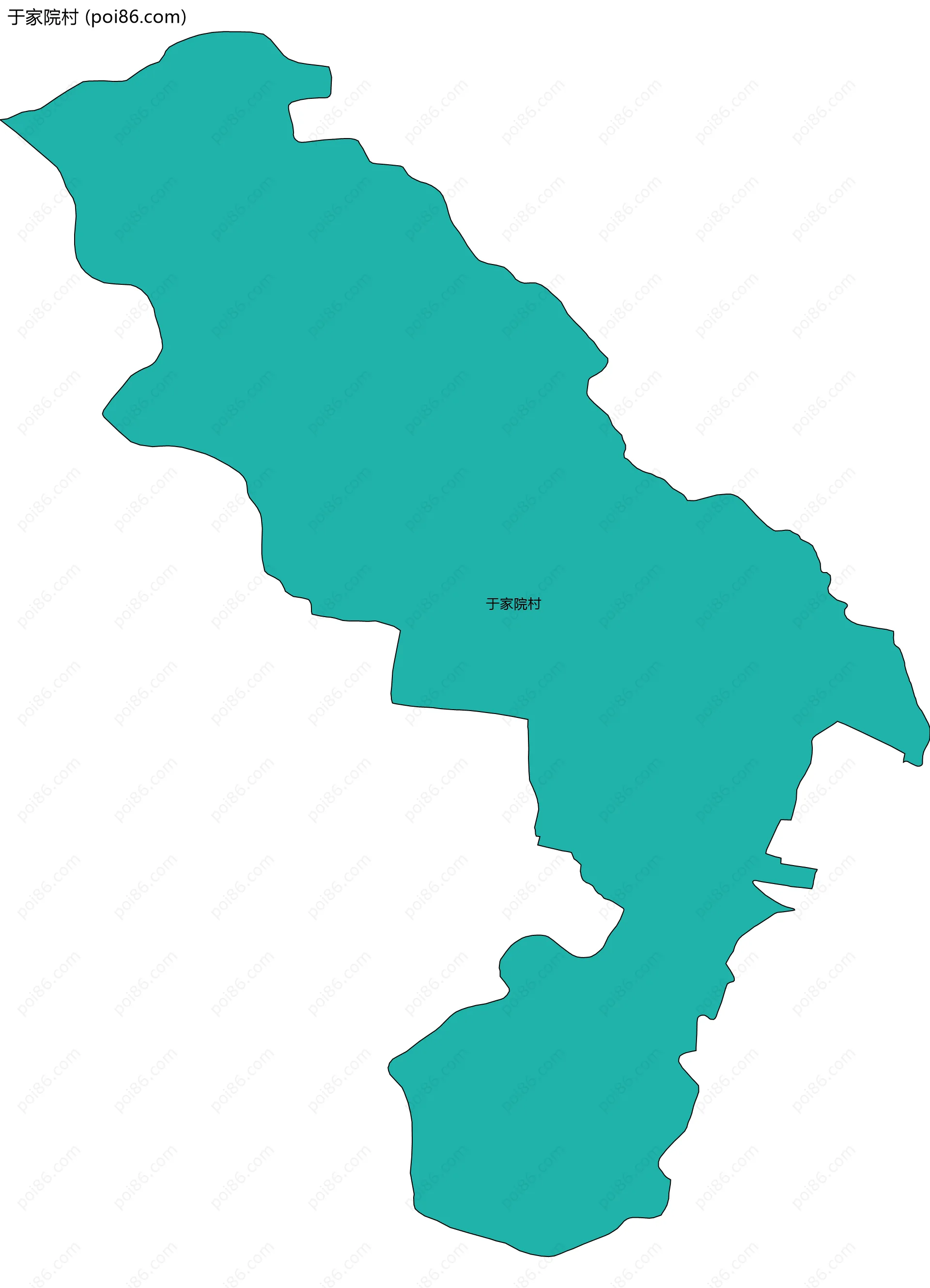 于家院村边界地图