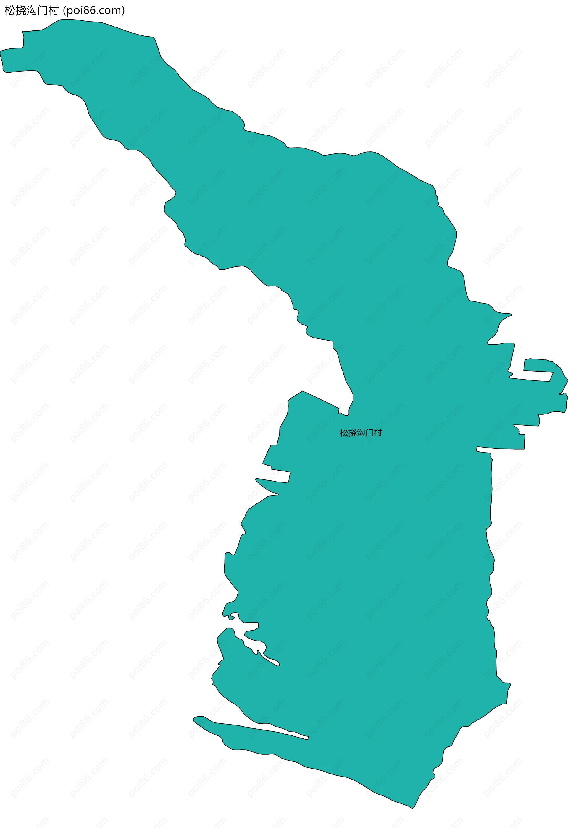 松挠沟门村边界地图