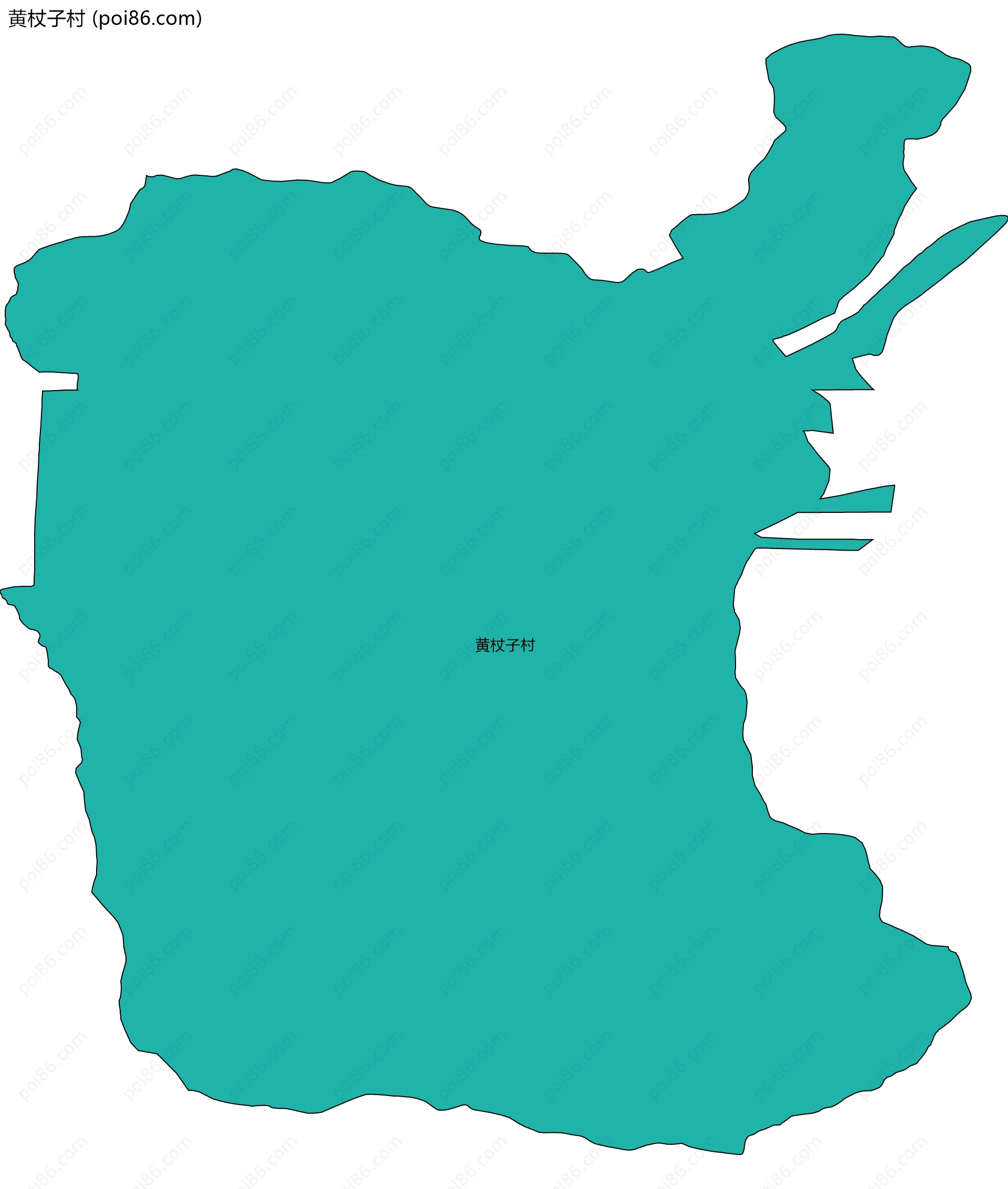 黄杖子村边界地图